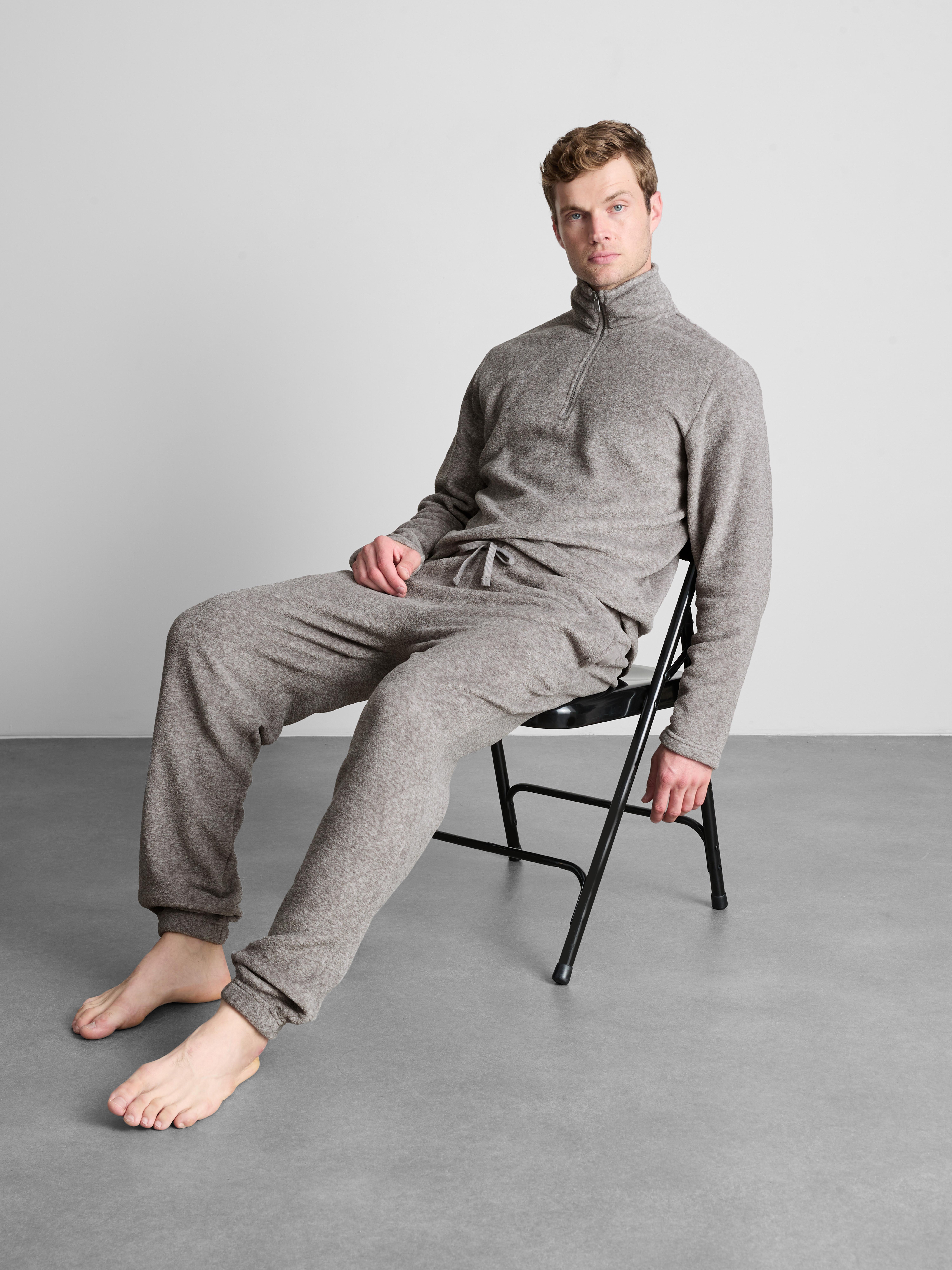 Quarter-Zip Fleece Pajamas