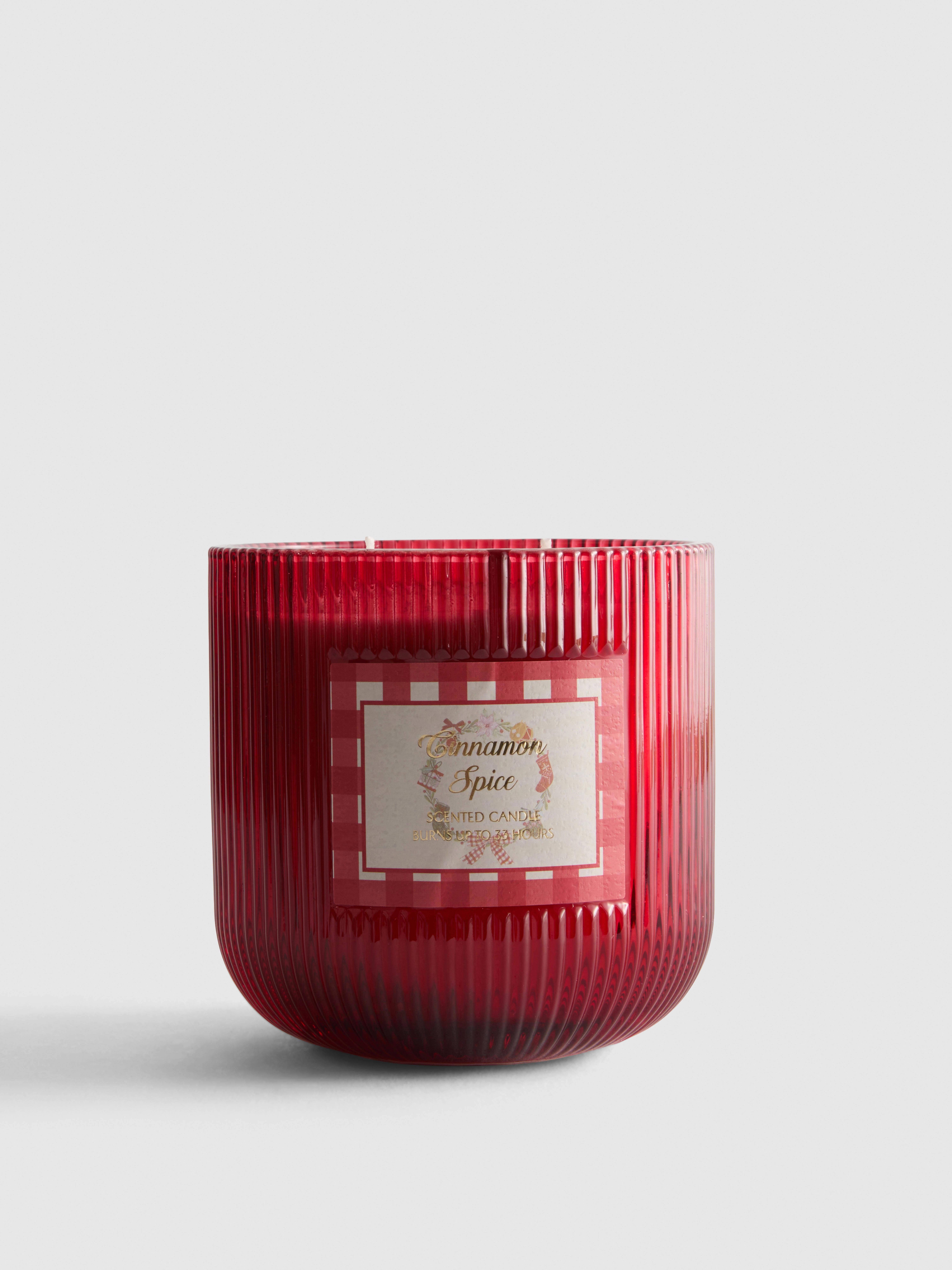 Ribbed Glass Scented Candle