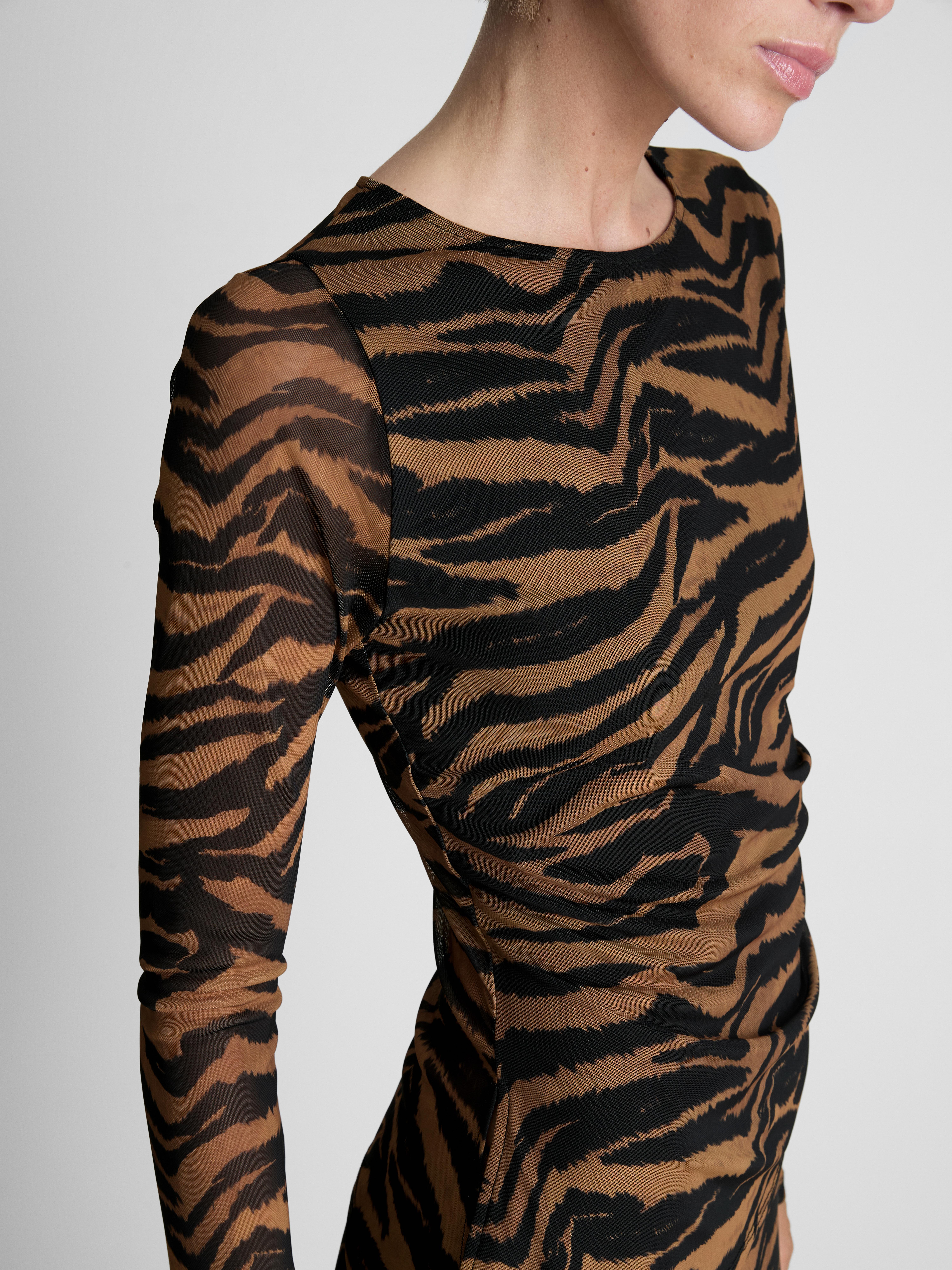 Tiger Mesh Long Sleeve Top