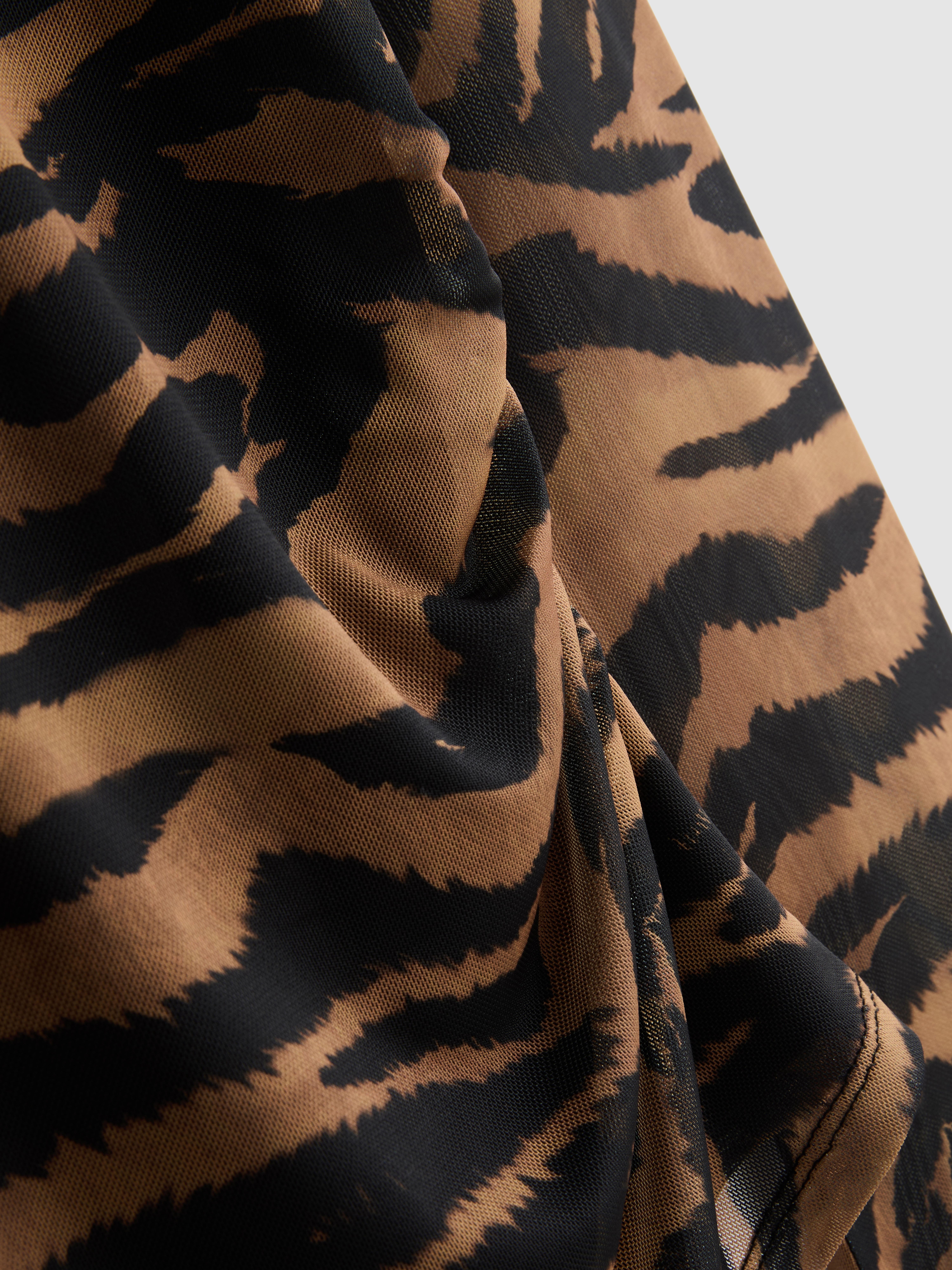 Tiger Mesh Long Sleeve Top
