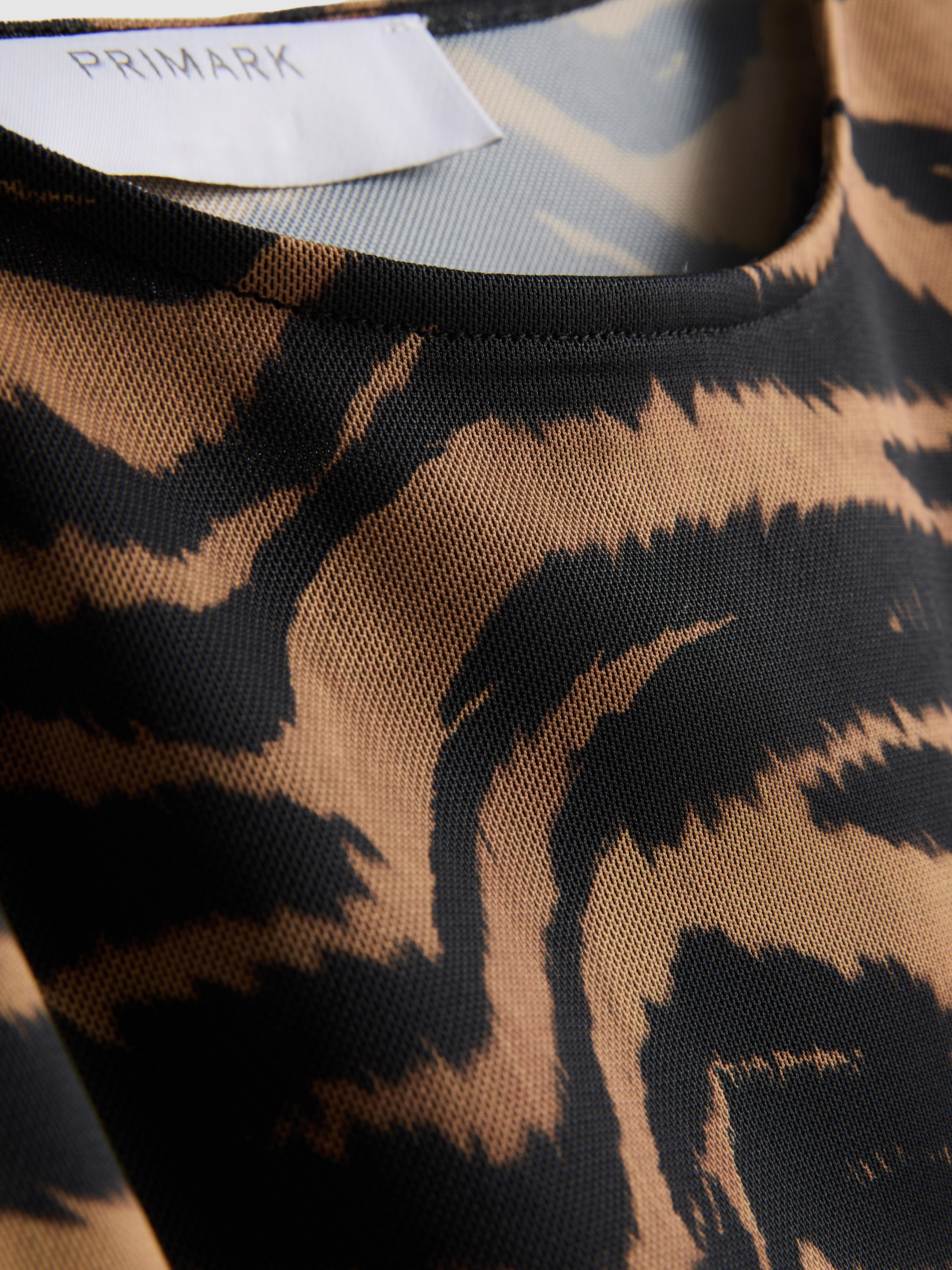Tiger Mesh Long Sleeve Top