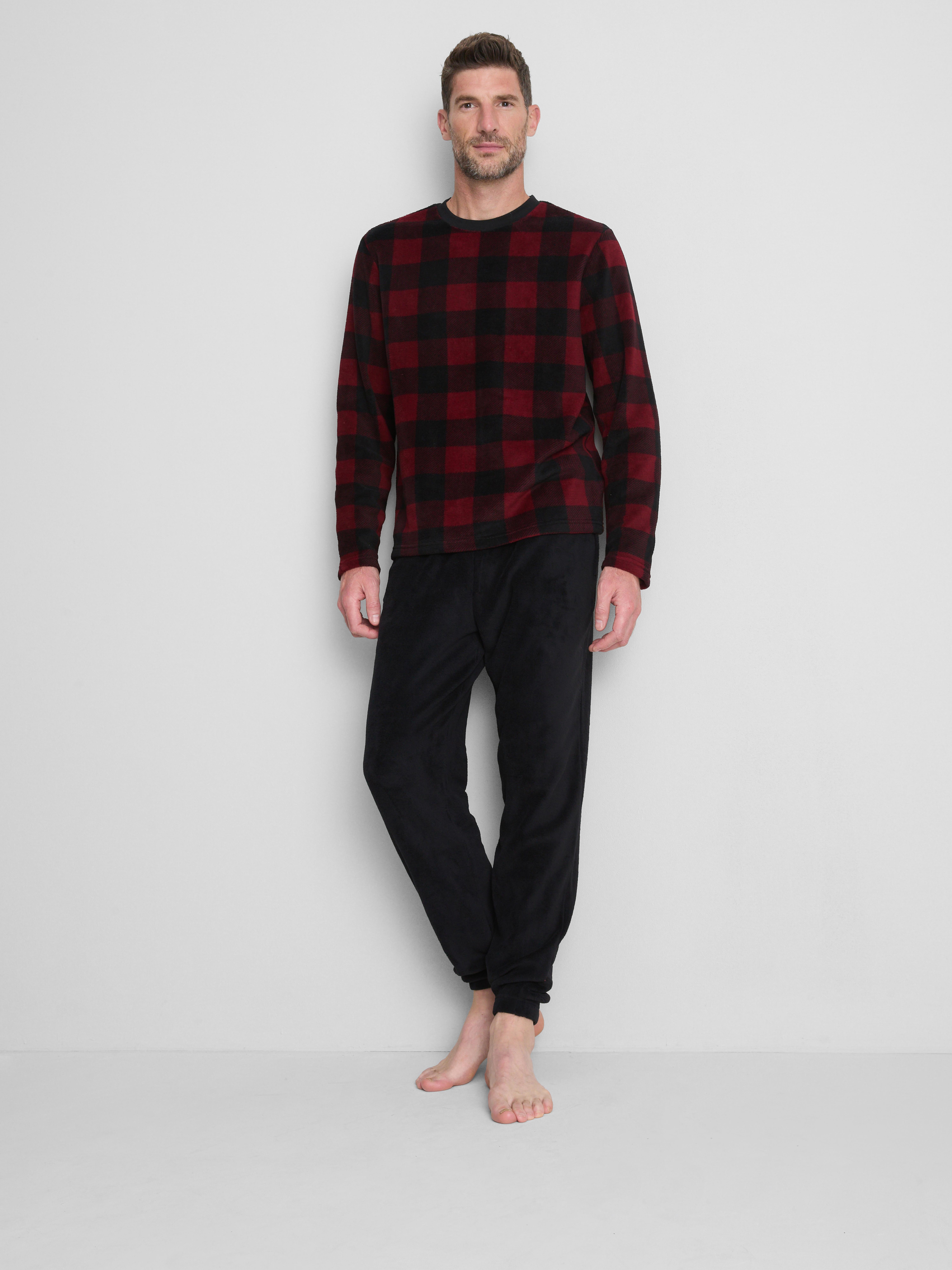 Check Fleece Pyjama Set
