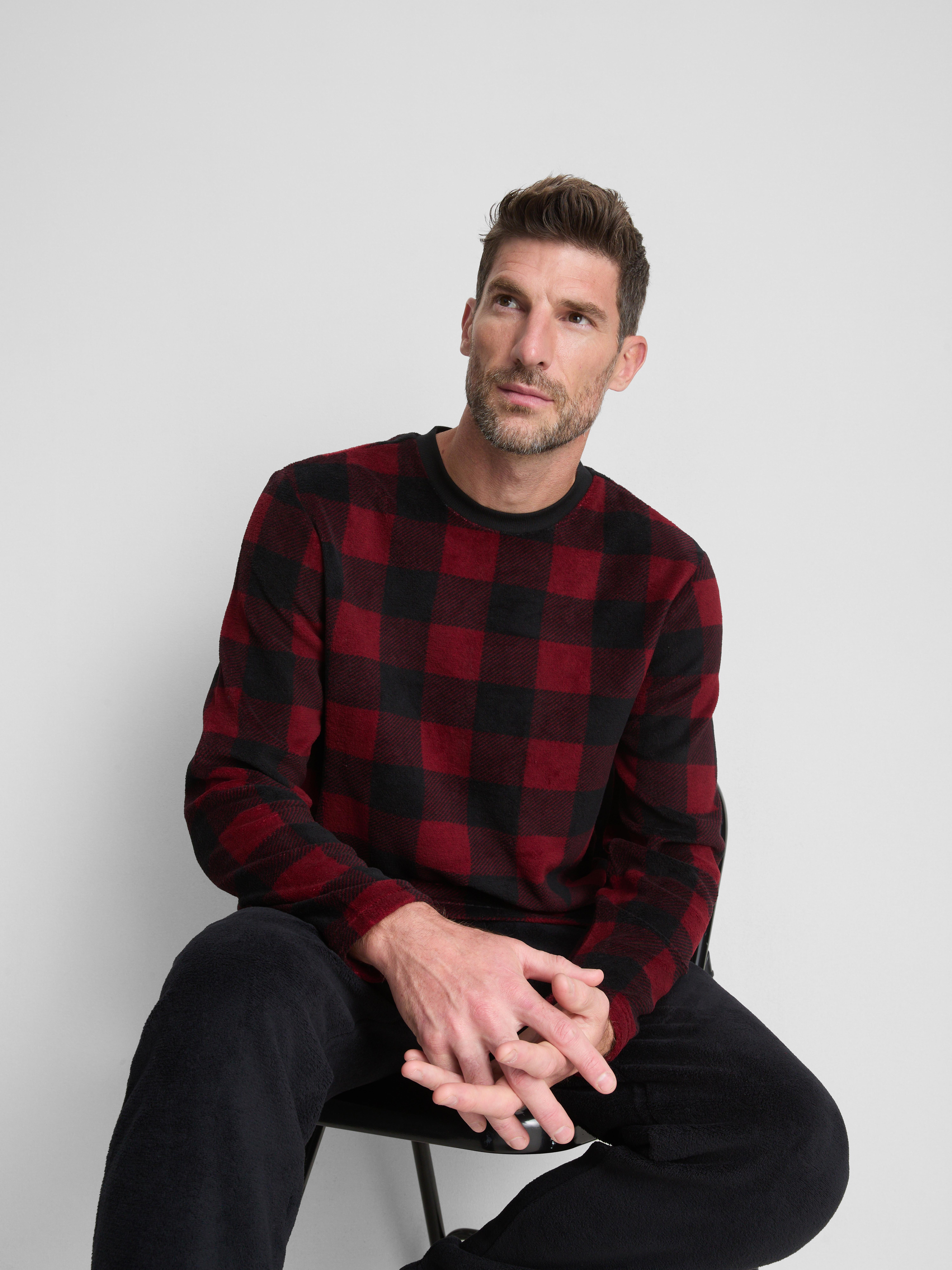 Check Fleece Pyjama Set