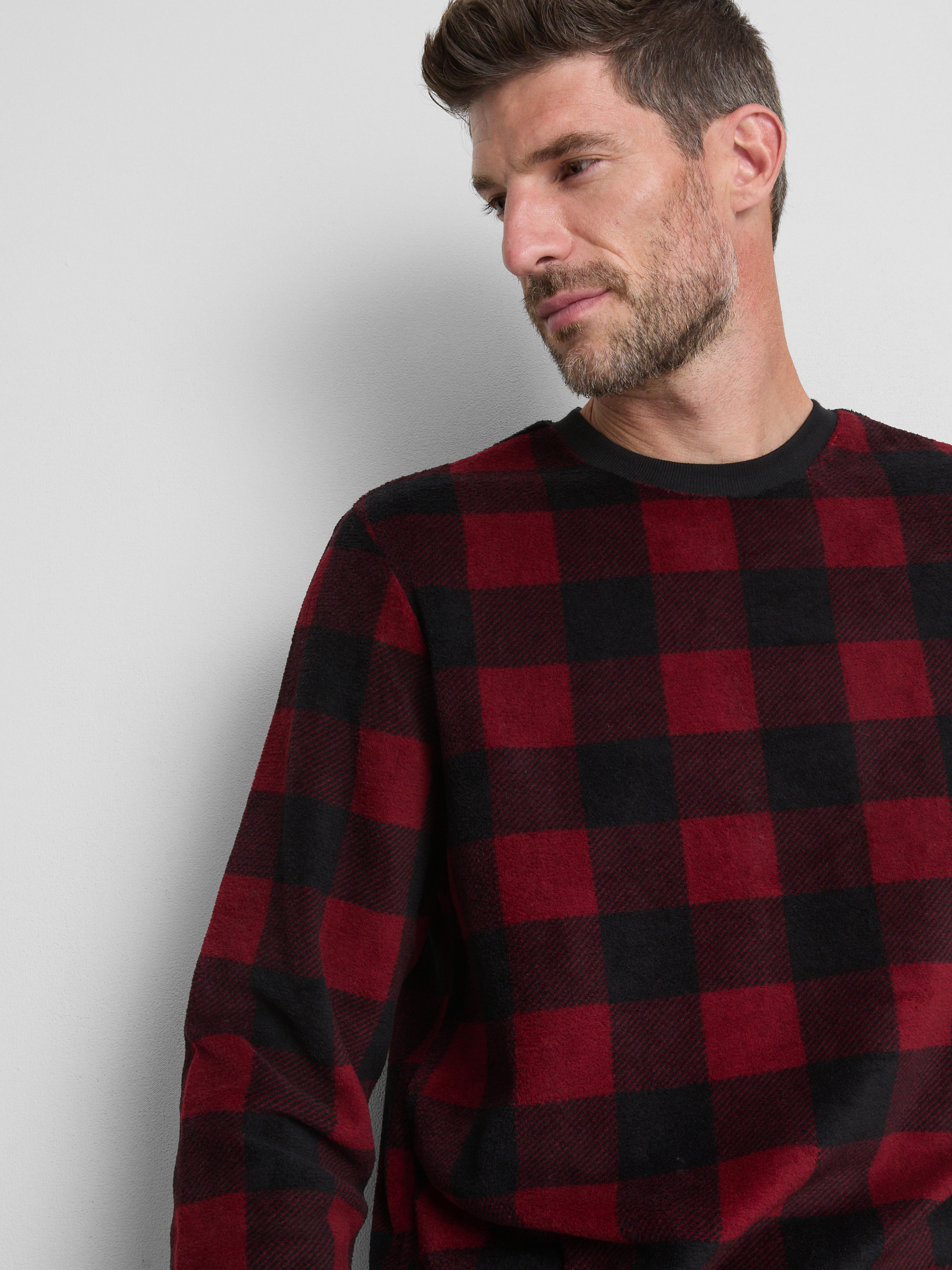 Check Fleece Pyjama Set
