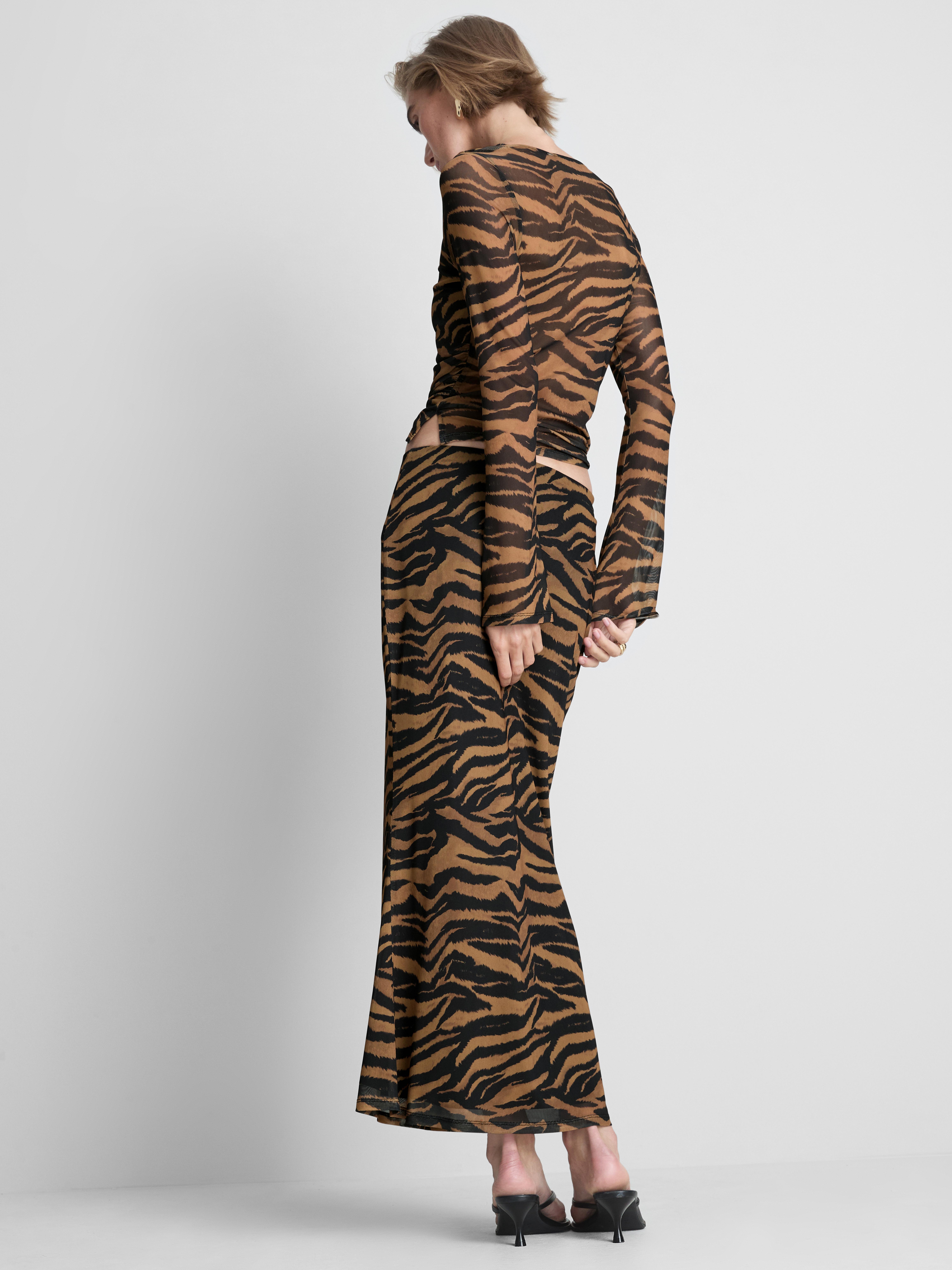 Tiger Mesh Midi Skirt