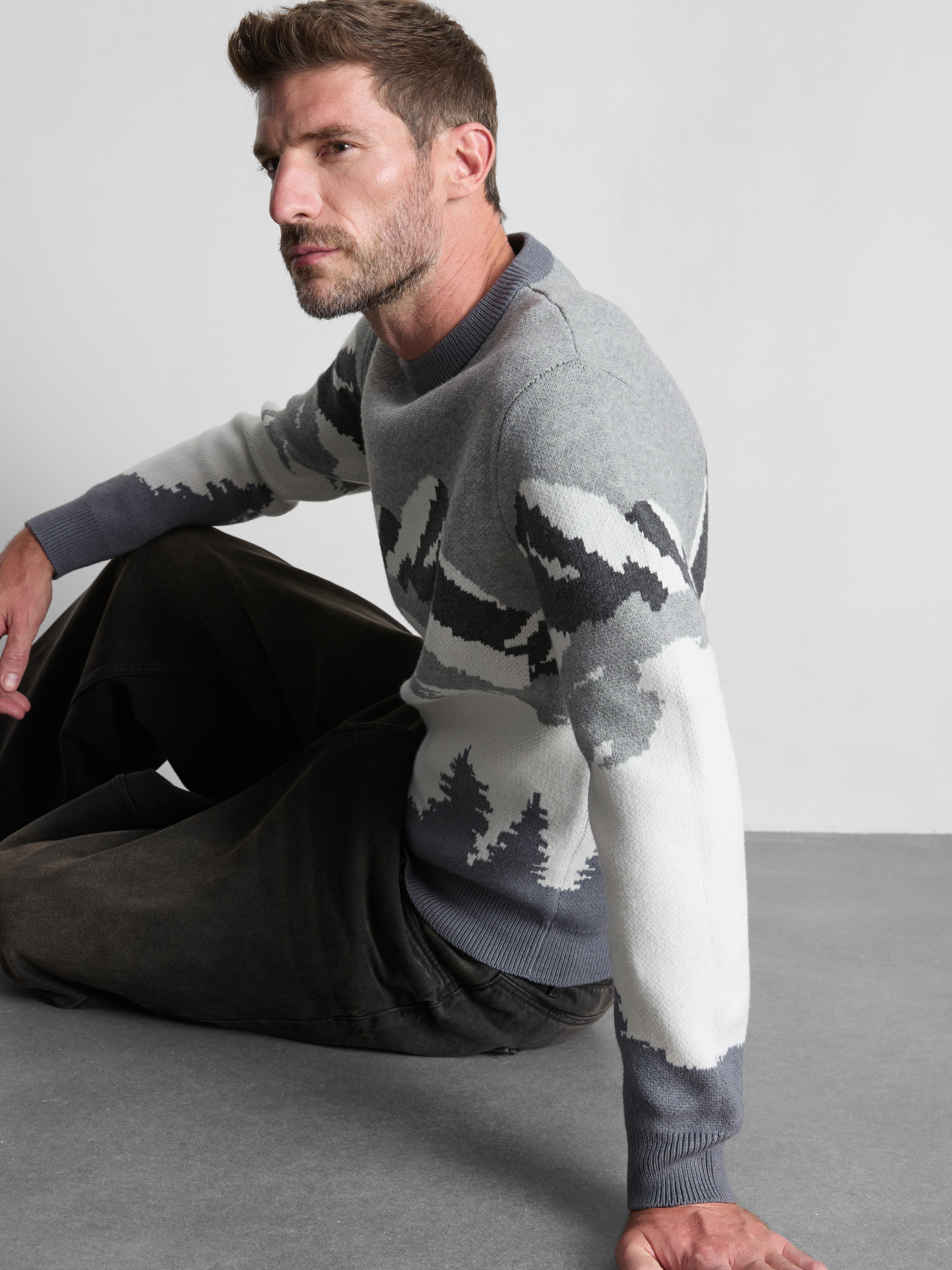 Mountain Scene Knitted Sweater
