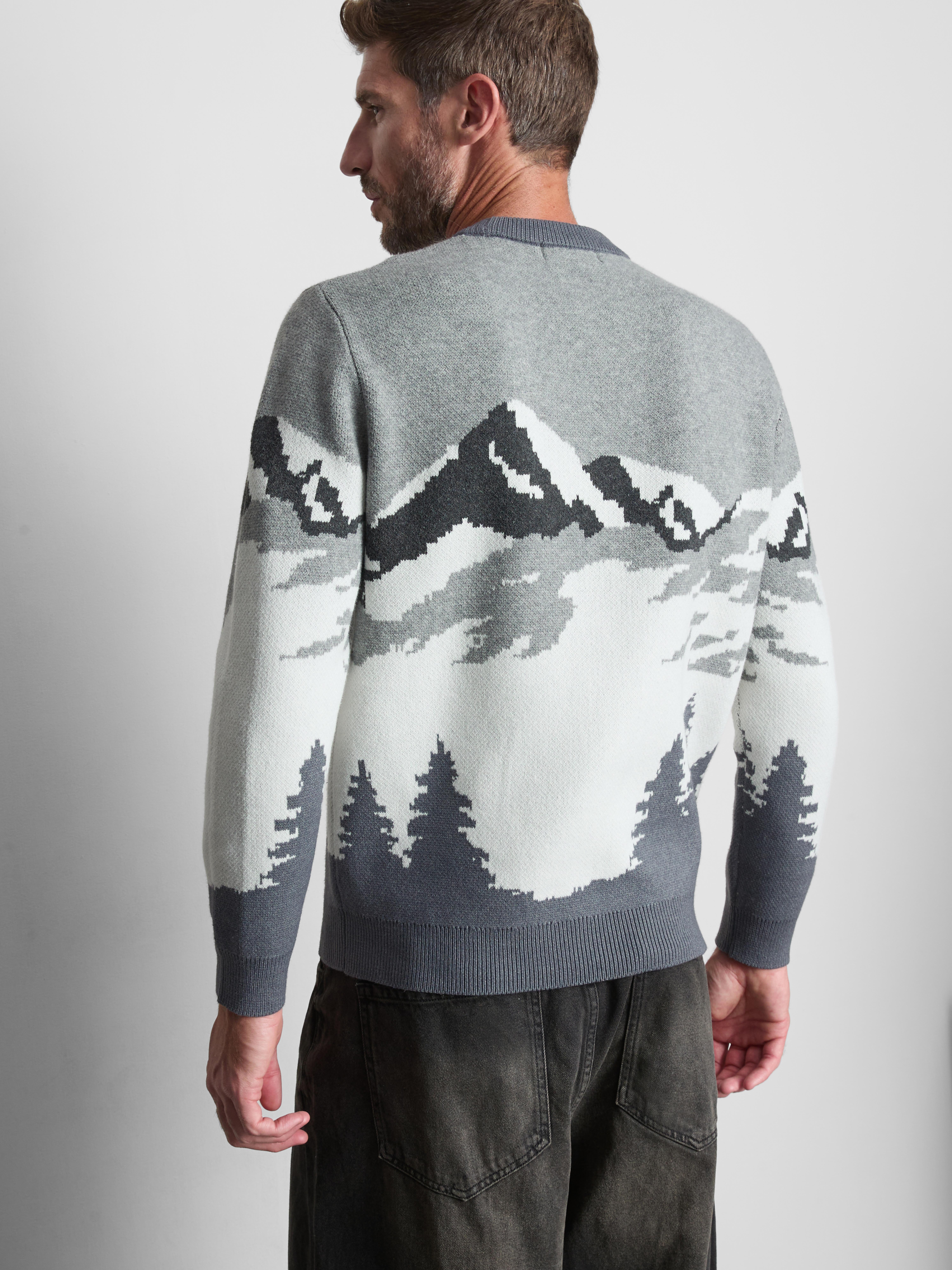 Mountain Scene Knitted Sweater