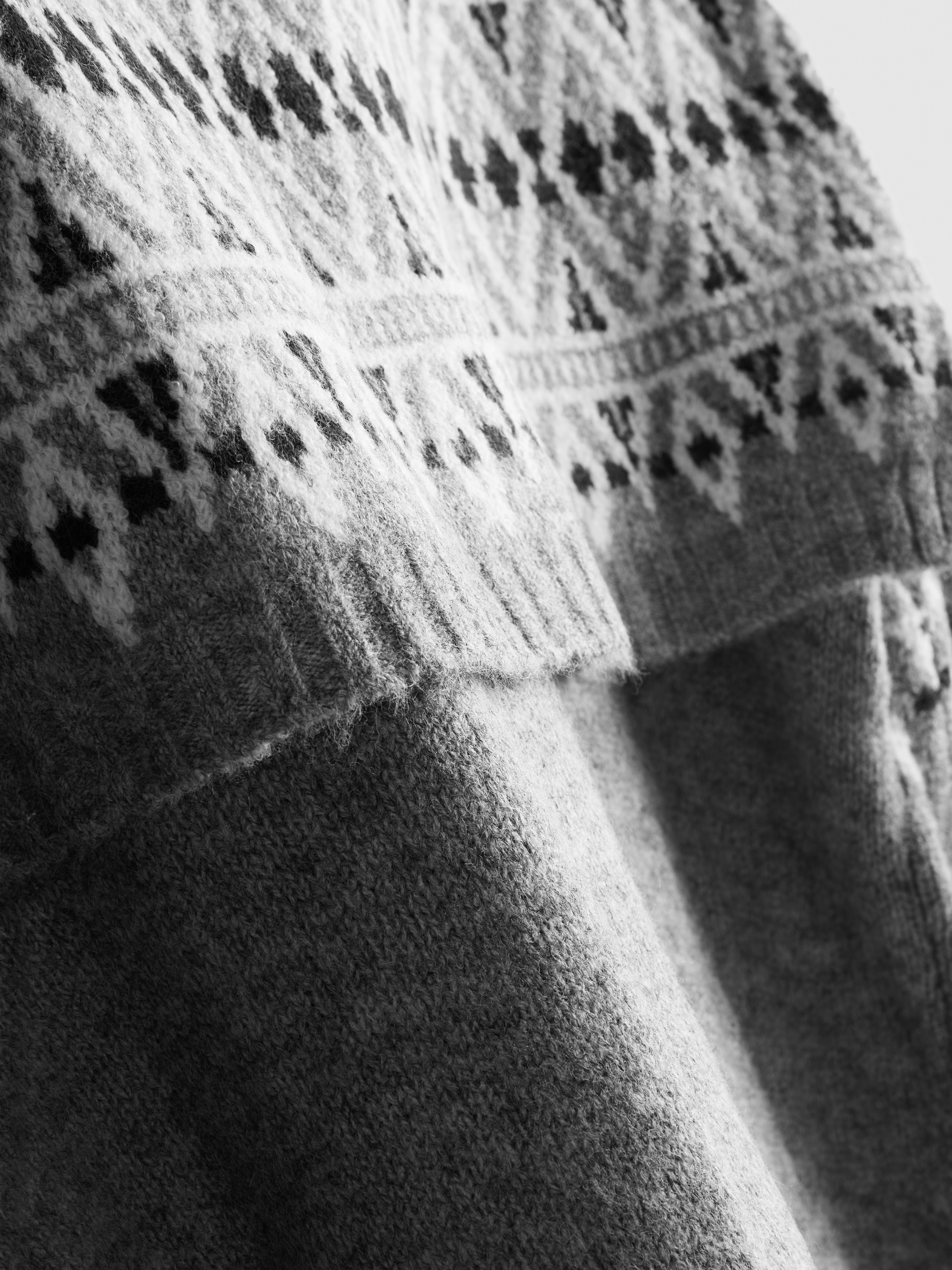 Fair Isle Scarf Detail Cardigan