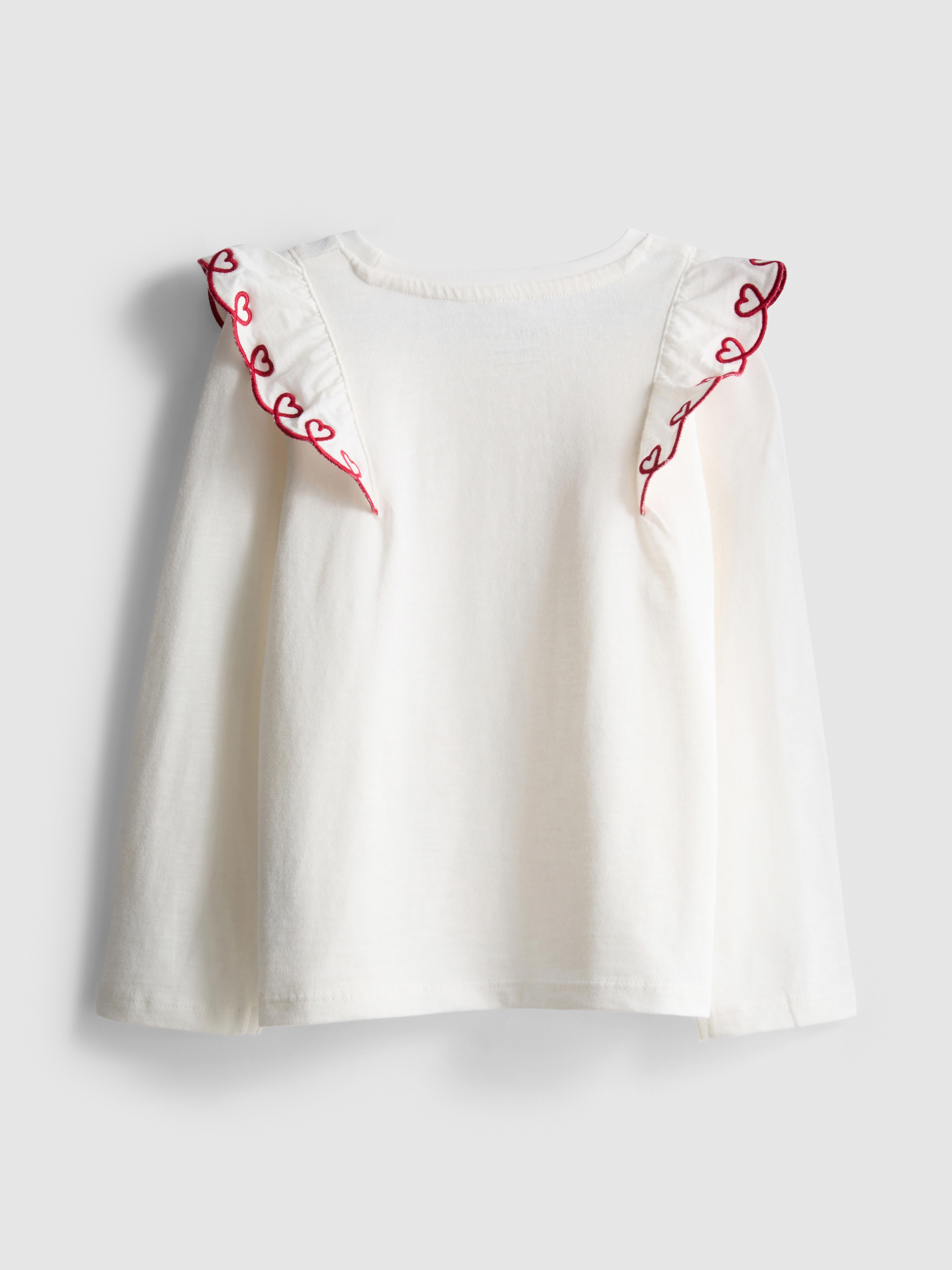 1-9yrs | Pure Cotton Ruffle Long-Sleeve Top