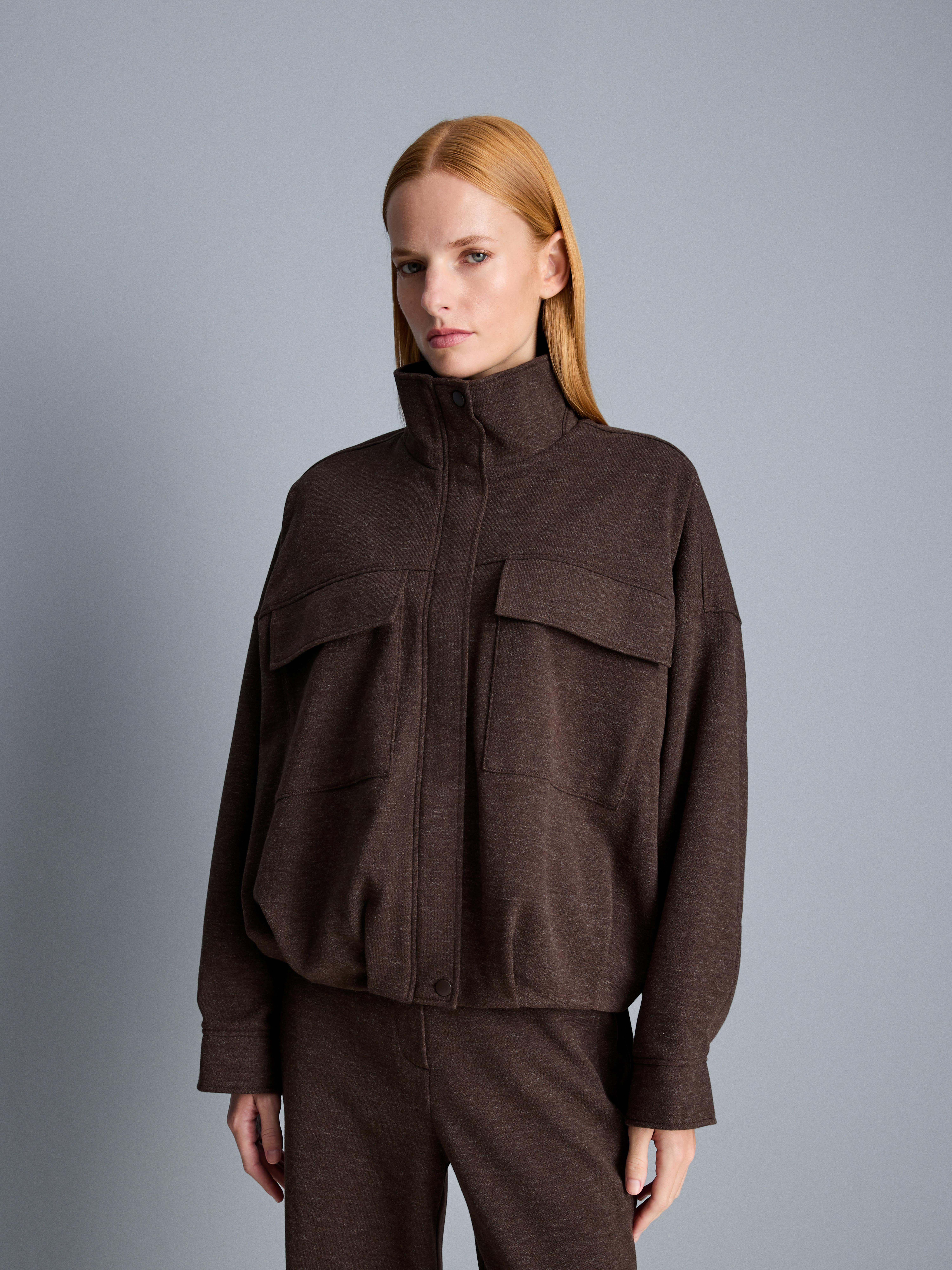 High-Neck Bomber Jacket