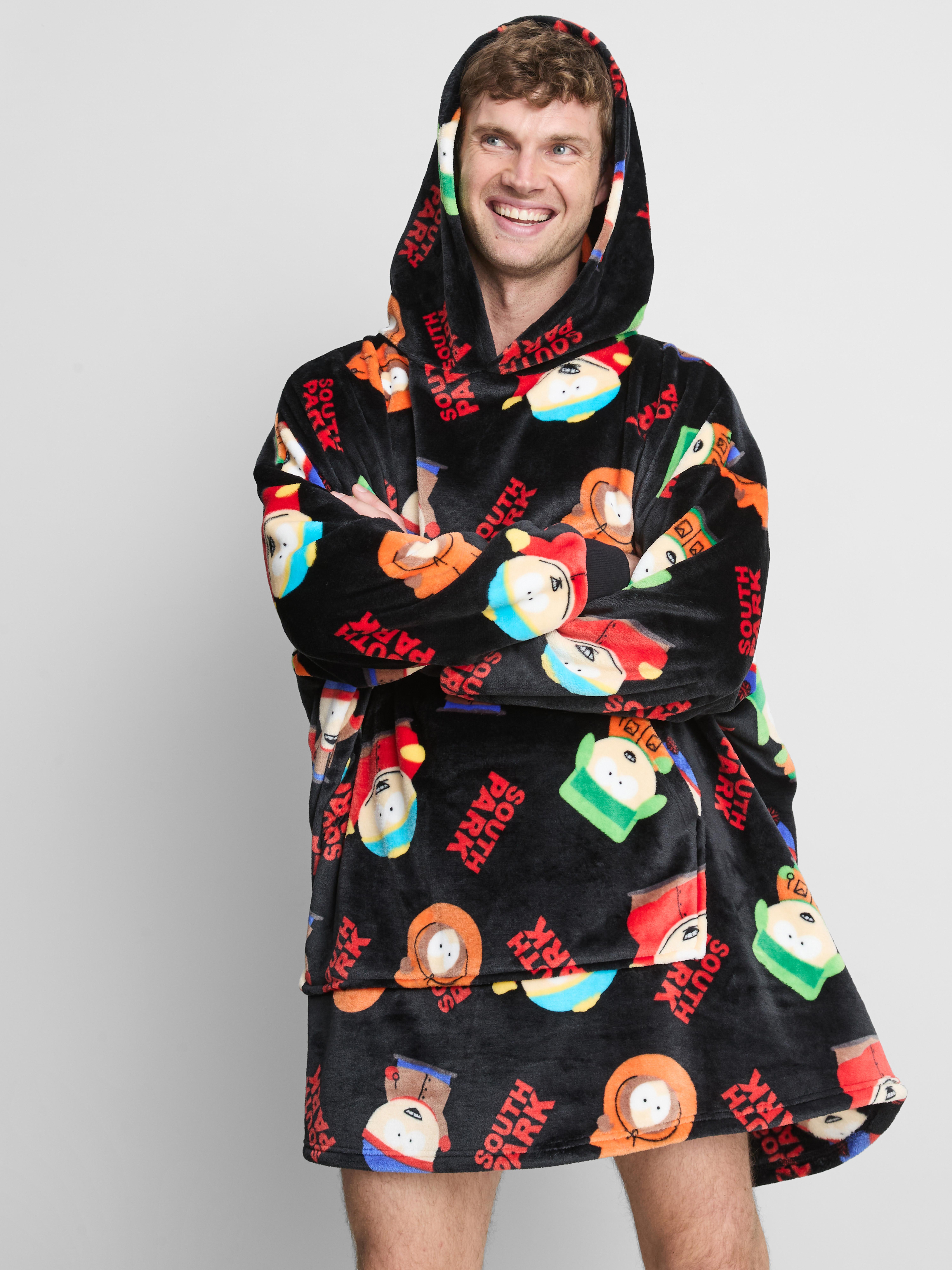 Men's Black South Park Fleece Snuddie | Penneys