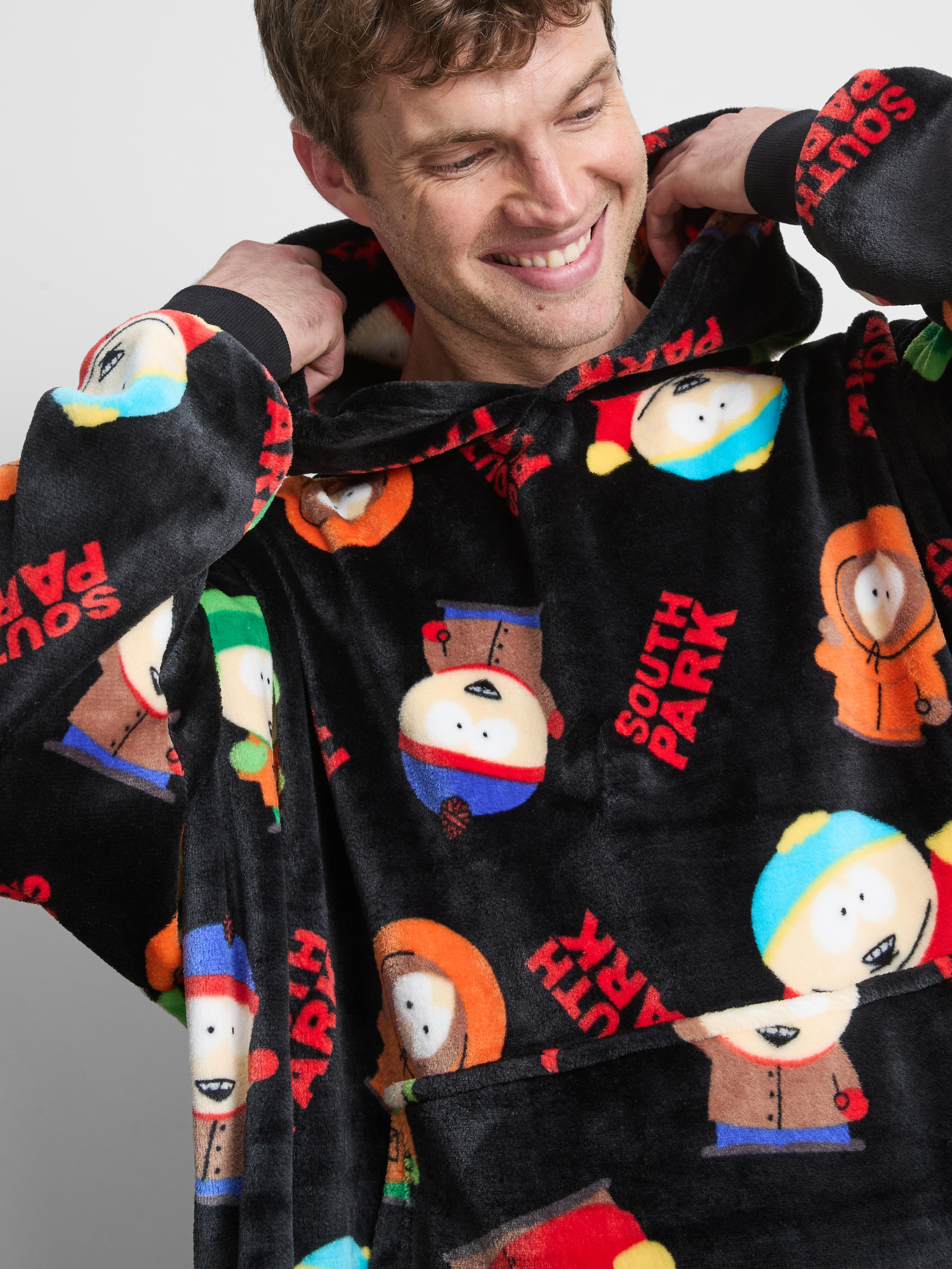 Men's Black South Park Fleece Snuddie | Penneys