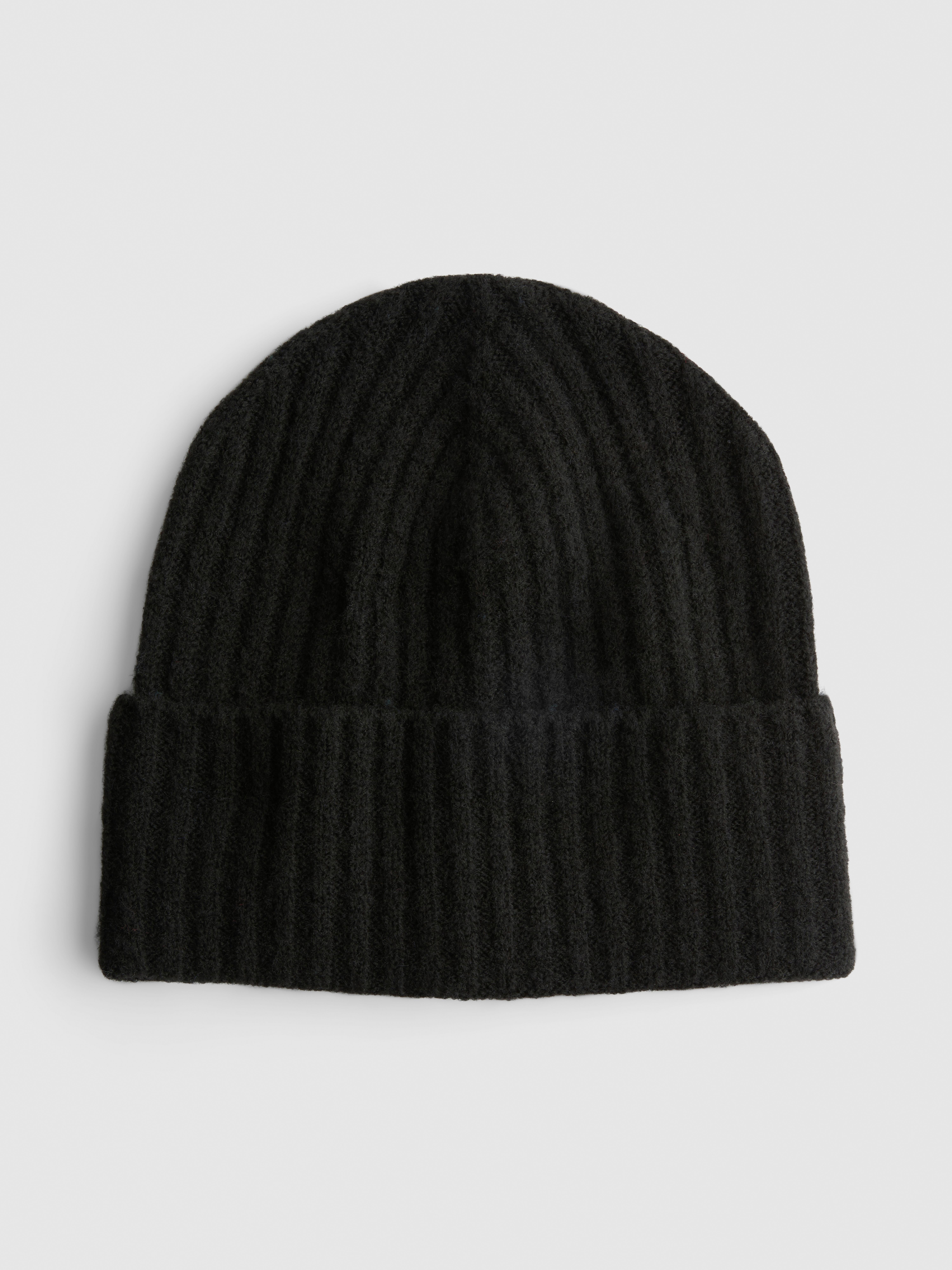 Ribbed Knit Beanie Hat