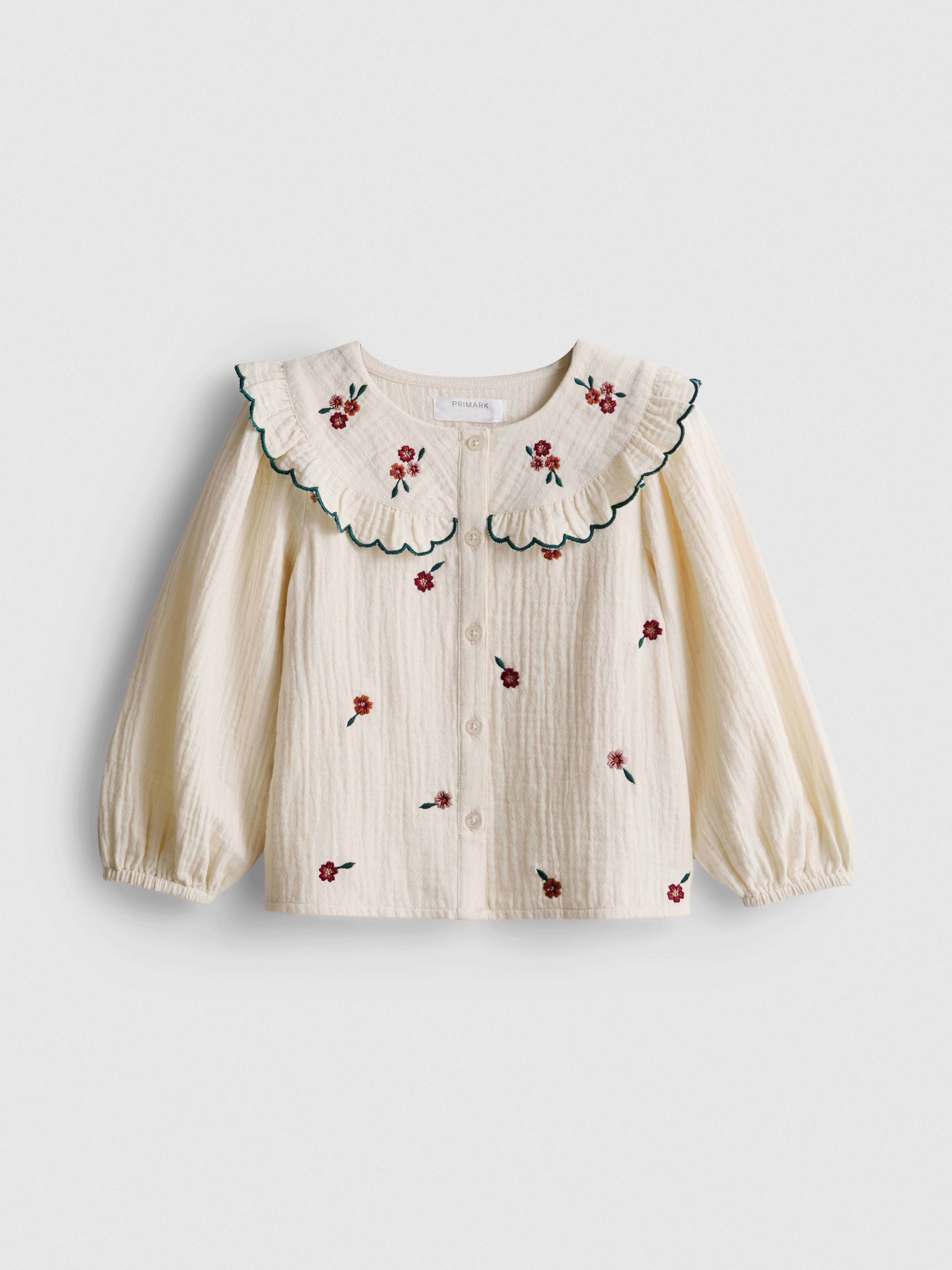 1-9 ans | Blouse à col et broderie florale
