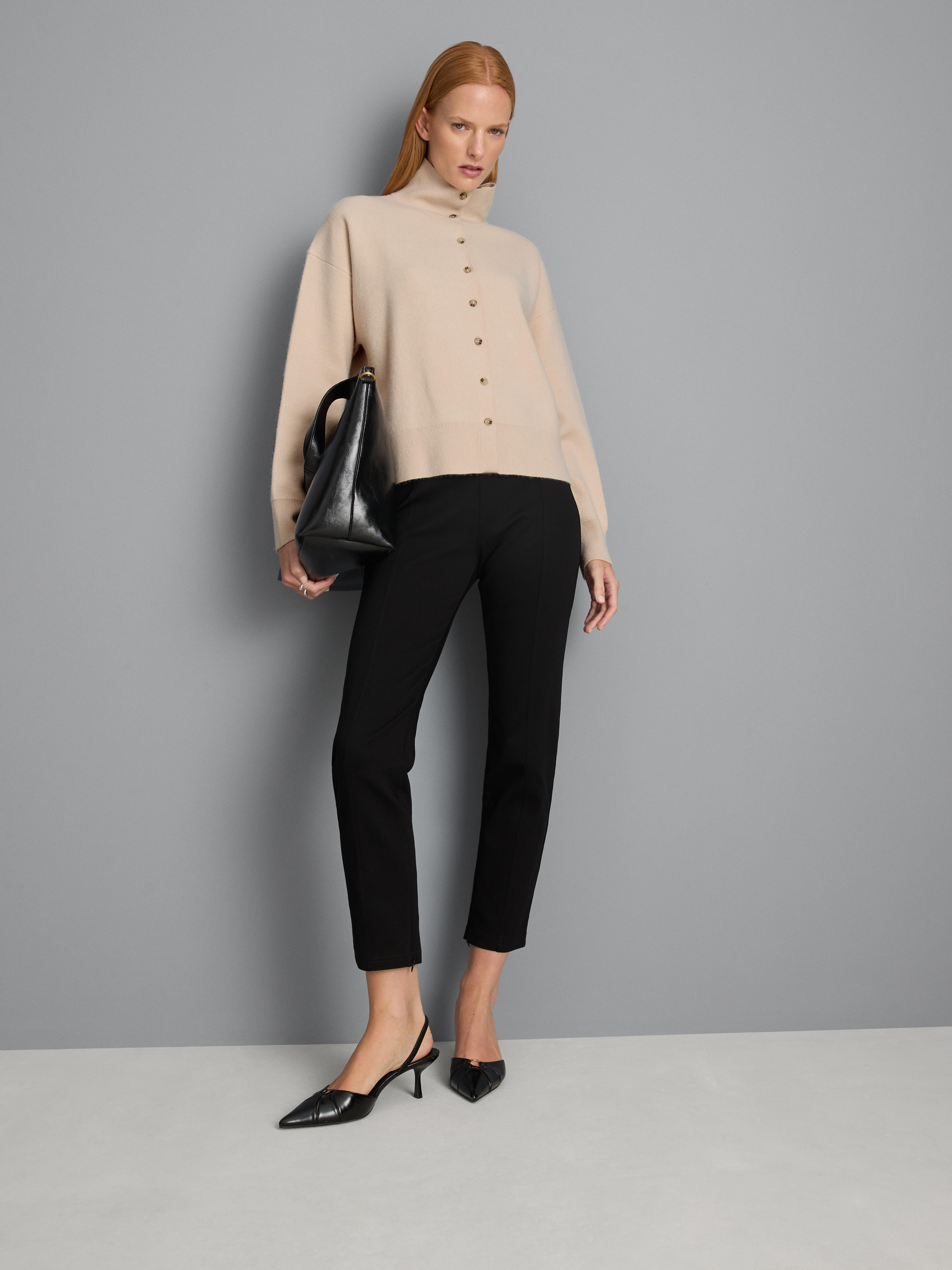 Knitted High-Neck Cardigan