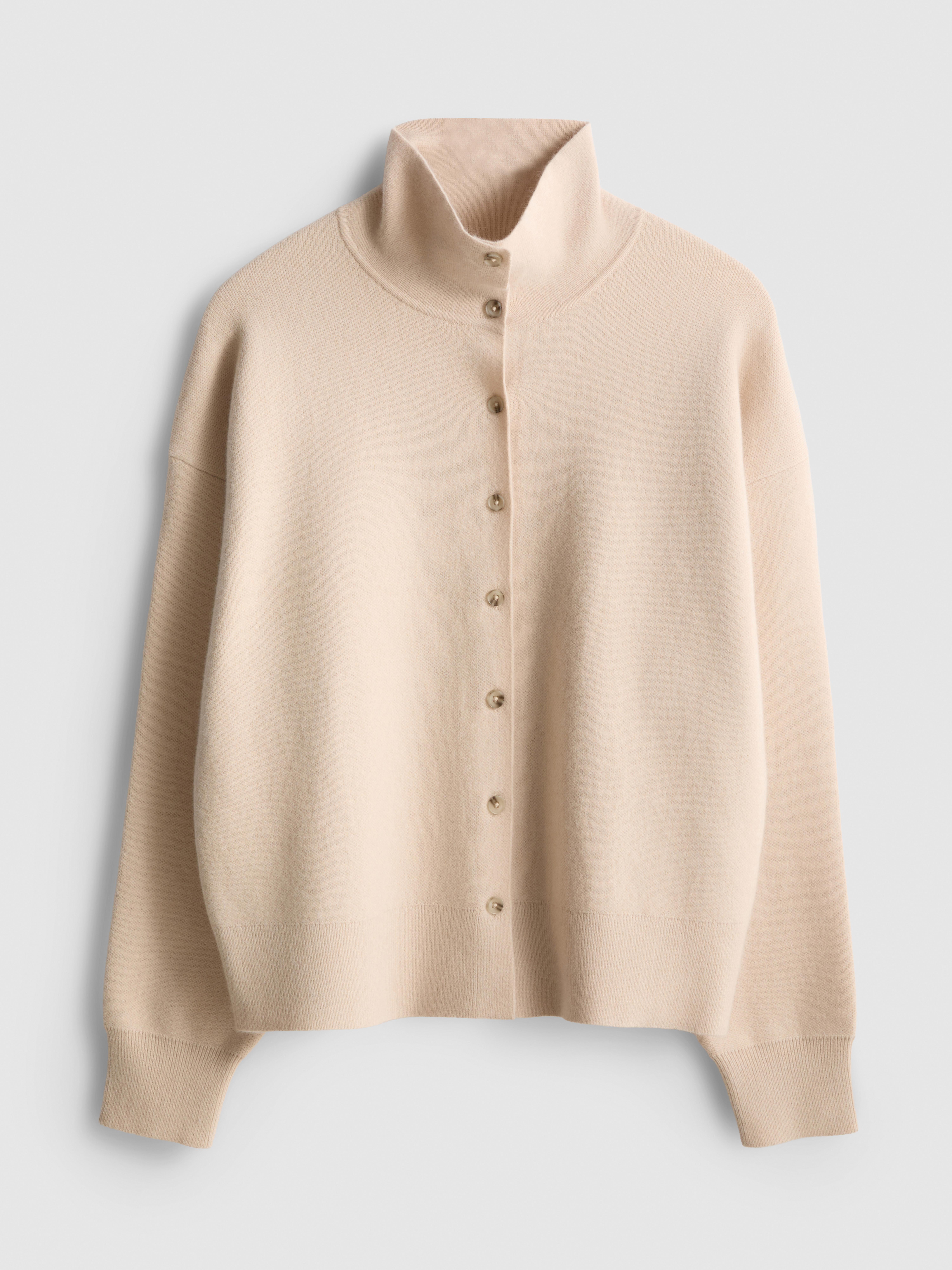Knitted High-Neck Cardigan