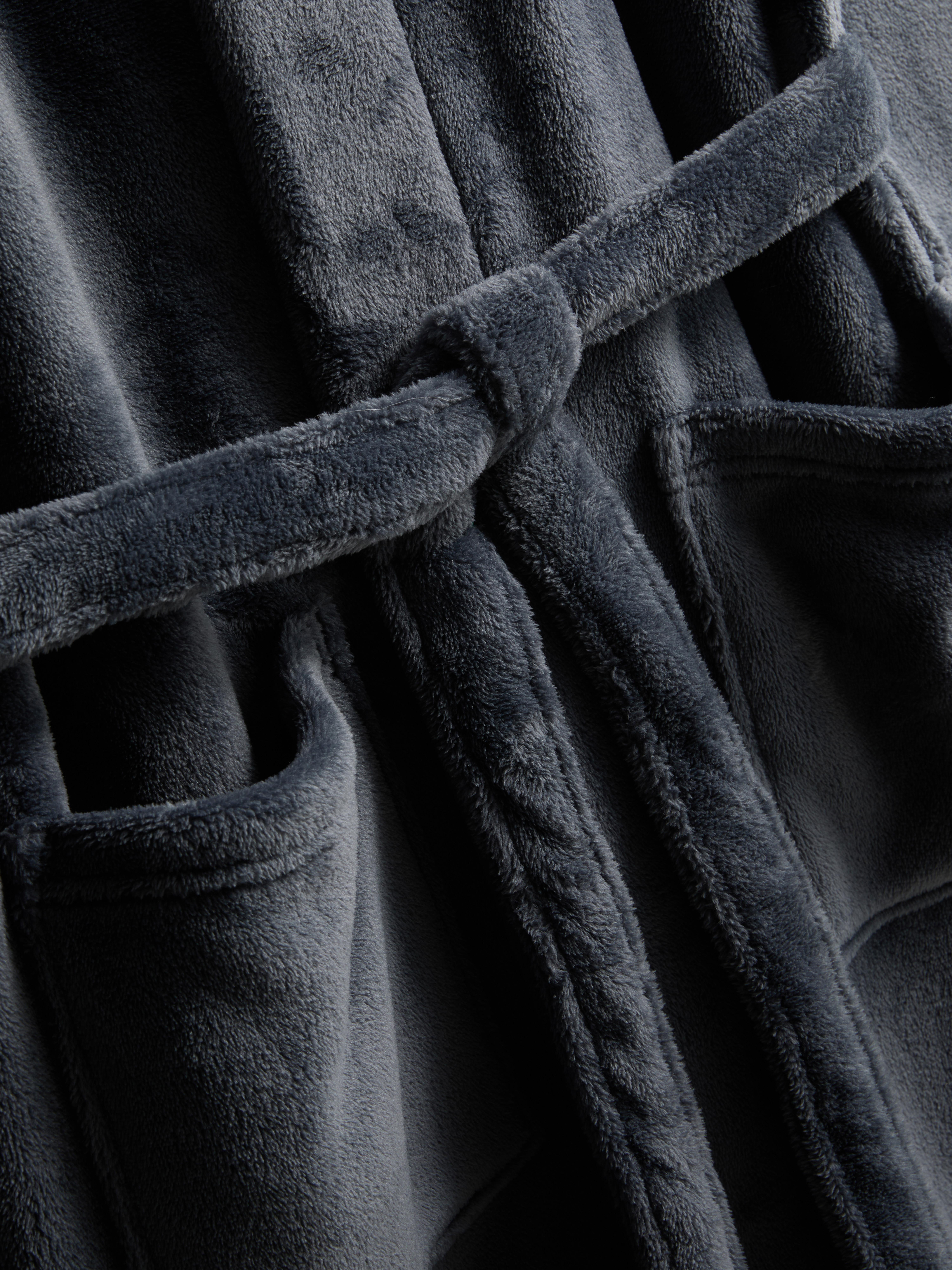 Men's Blue Ford Fleece Hooded Dressing Gown | Penneys