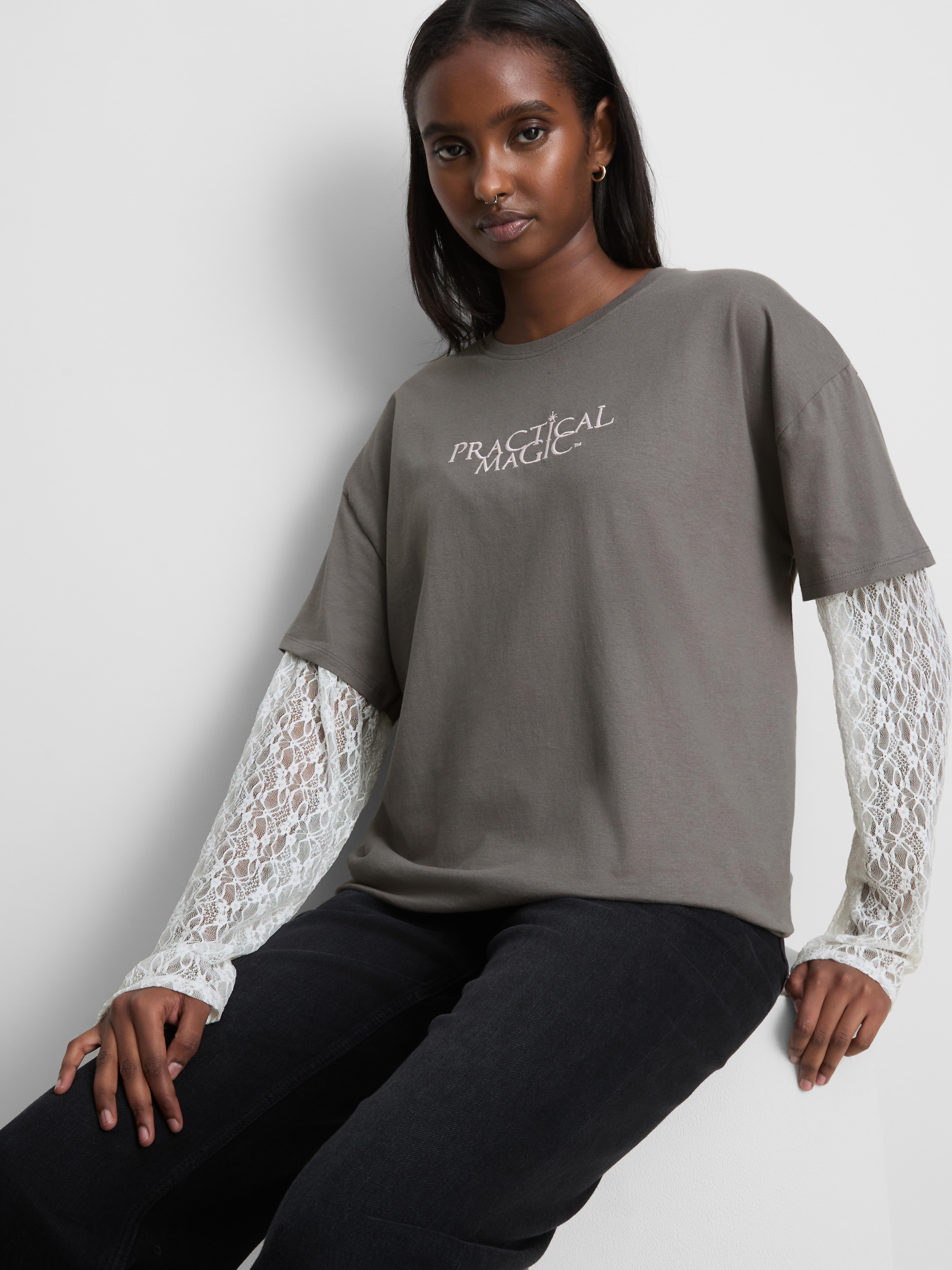 The Primark Scene | Practical Magic Lace Layered Long-Sleeve Top
