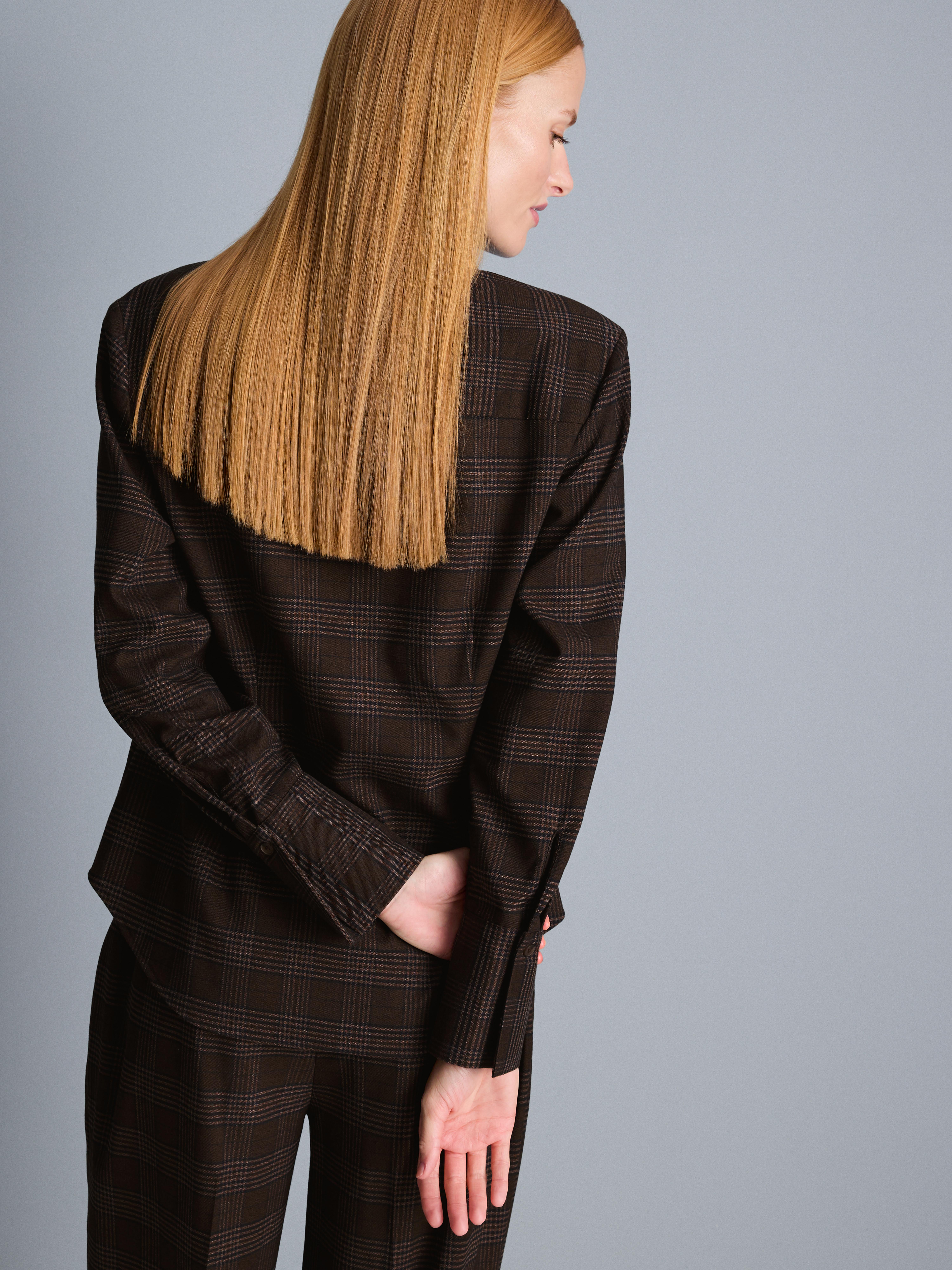 Plaid Shoulder Pad Shirt