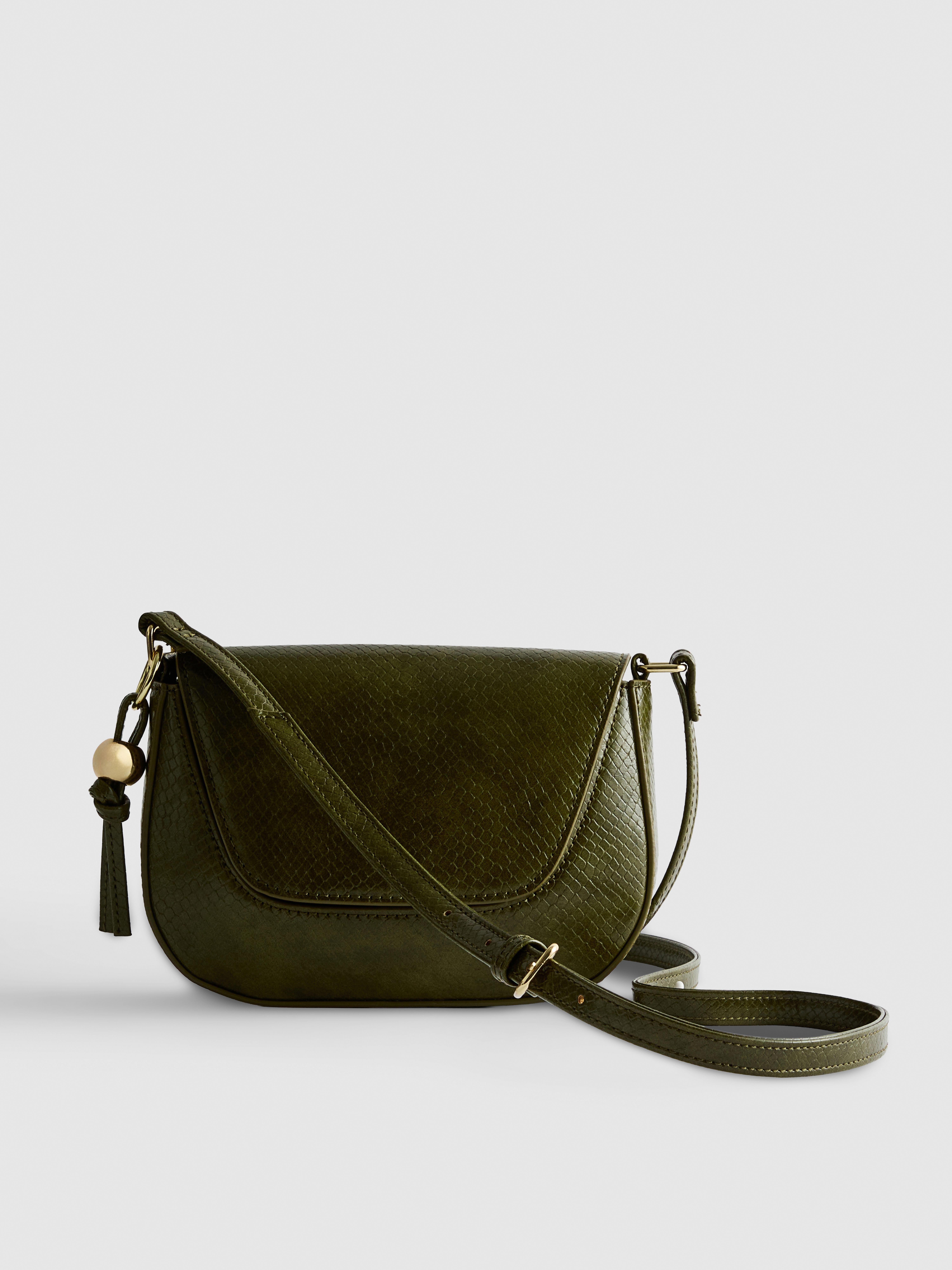 Petit sac à bandoulière et rabat Vert