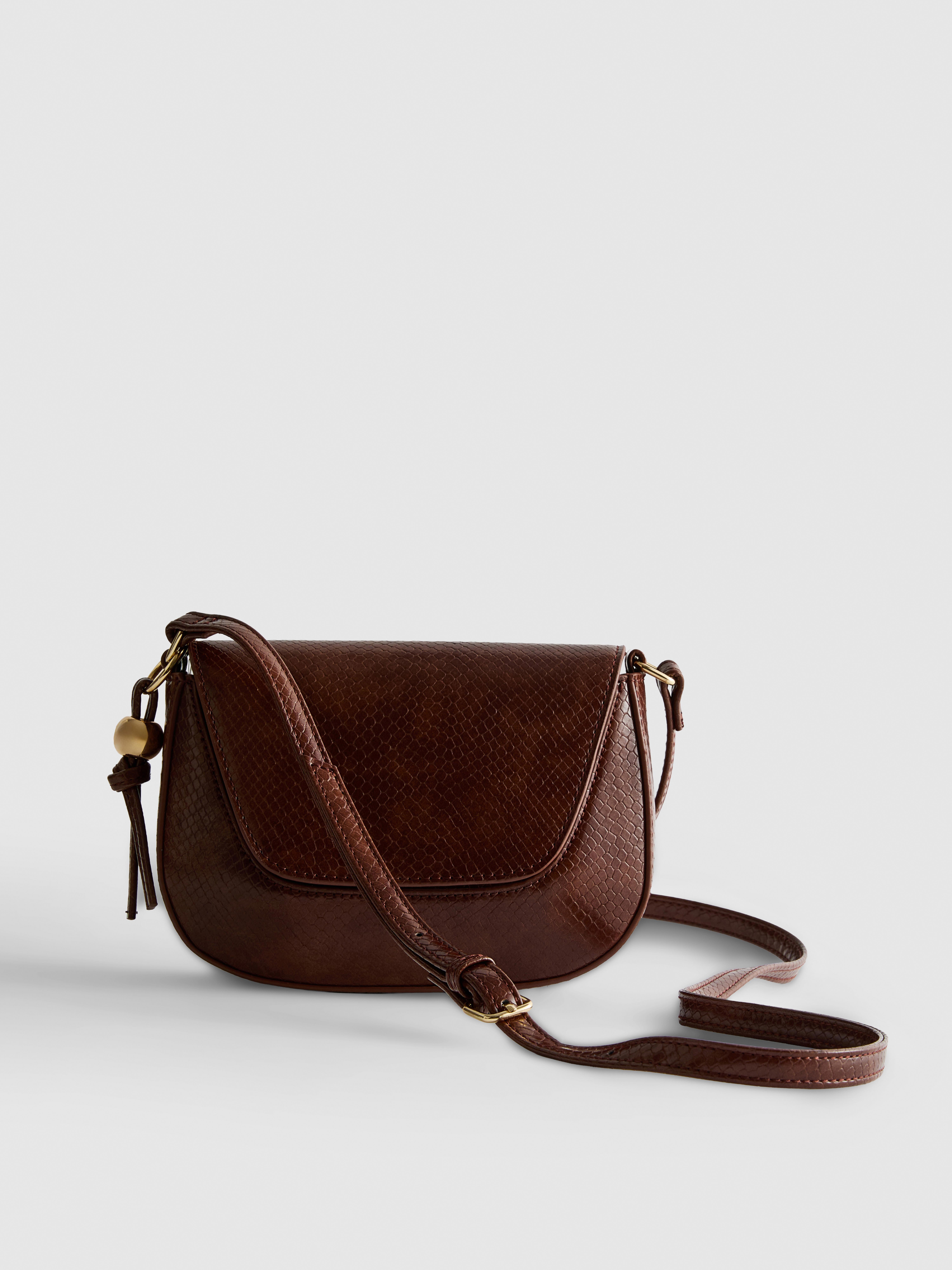 Petit sac à bandoulière et rabat Fauve