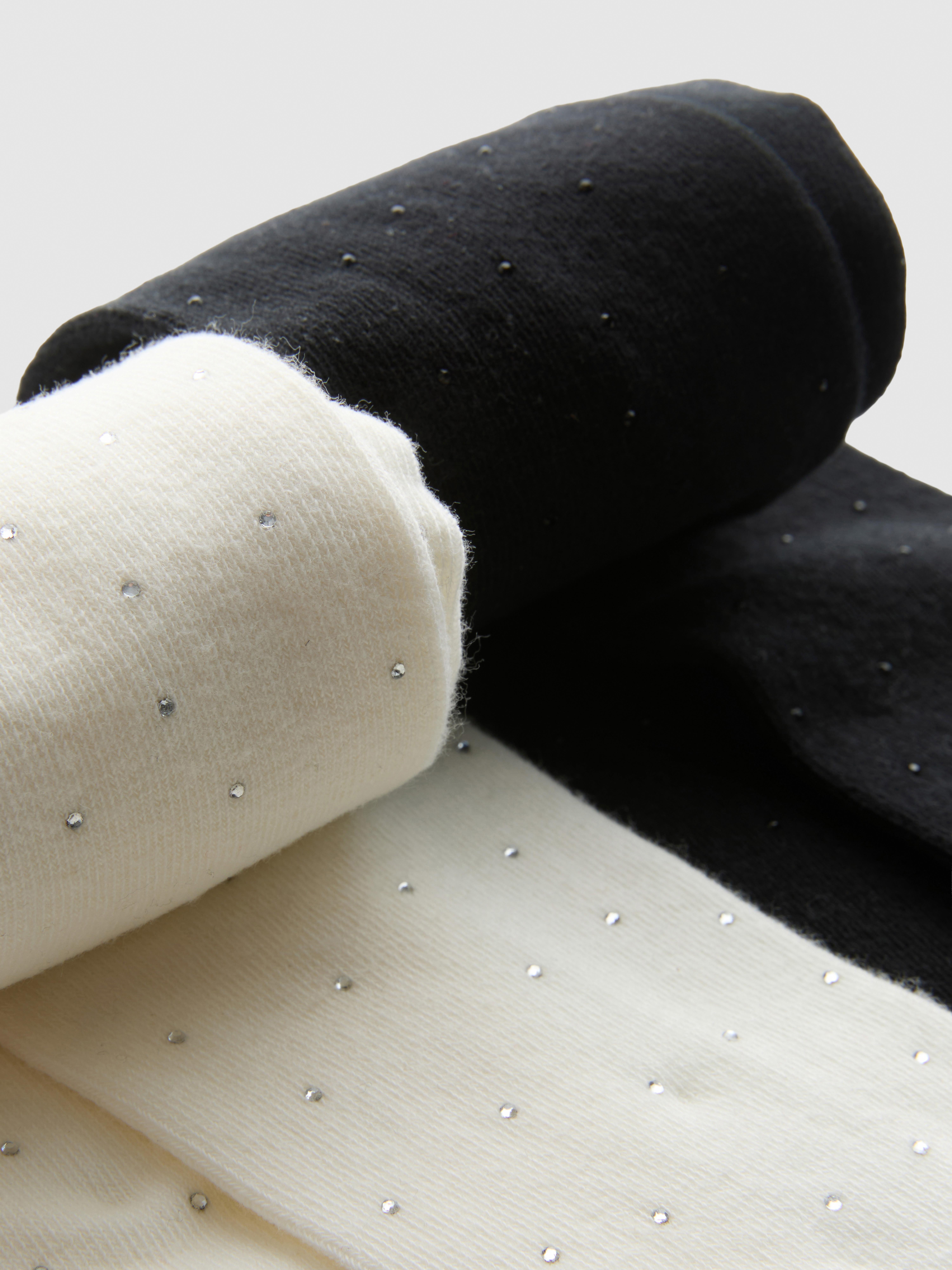 1.5-14yrs | 2pk Cotton-Rich Studded Tights