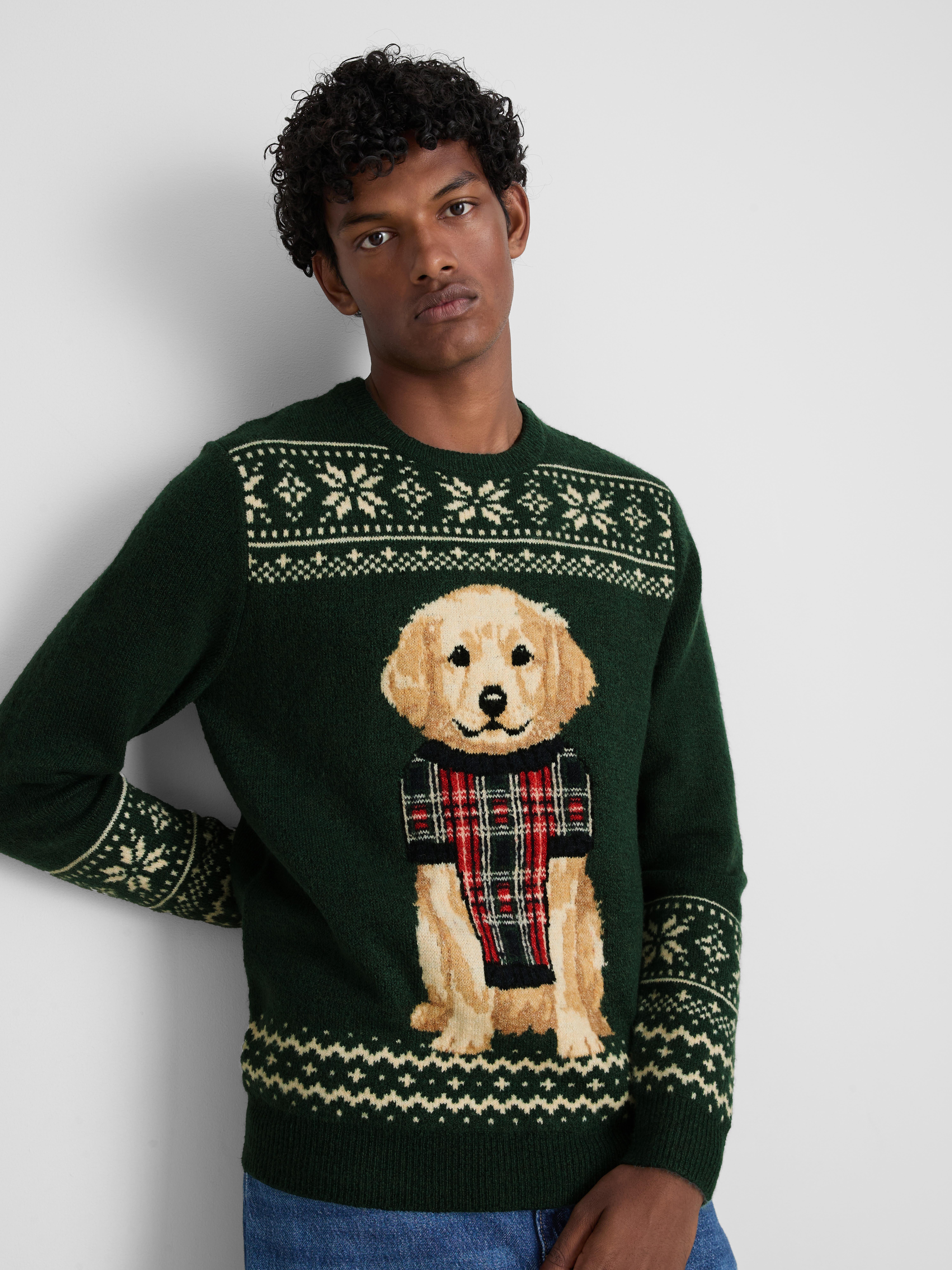 Men's Dog Fair Isle Family Matching Christmas Sweater