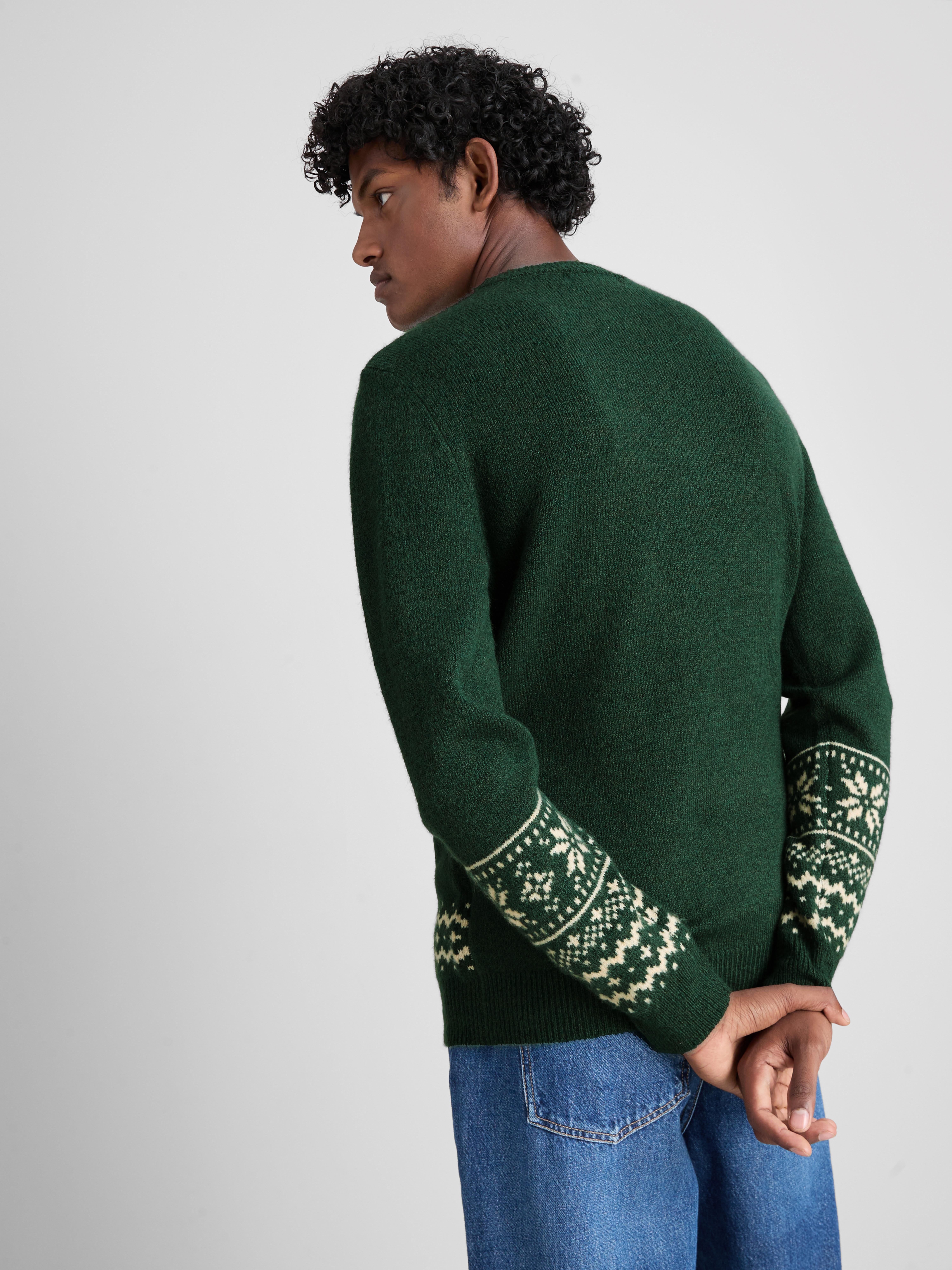 Men's Dog Fair Isle Family Matching Christmas Sweater