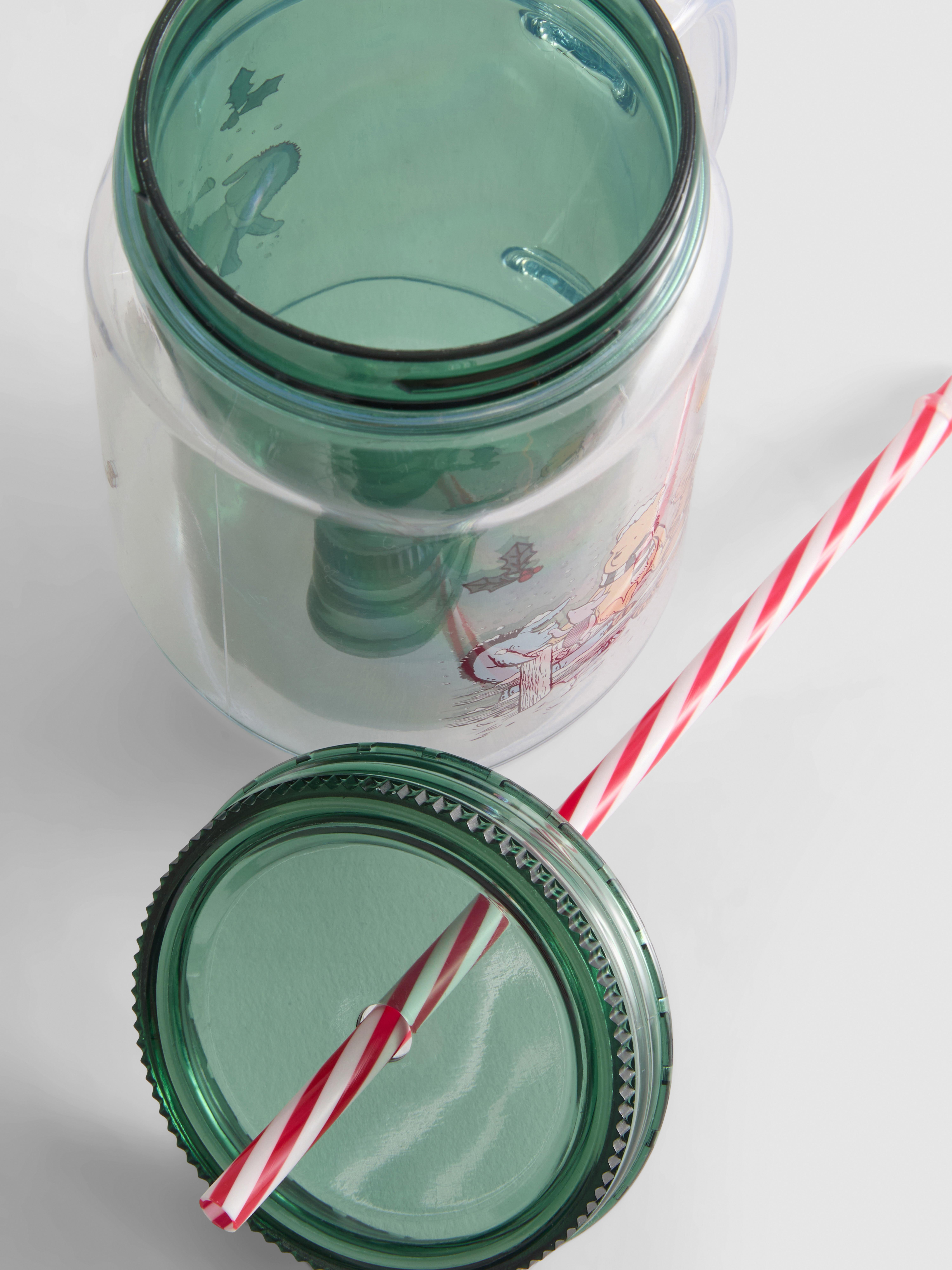 Disney’s Winnie the Pooh Christmas Mason Jar with Straw