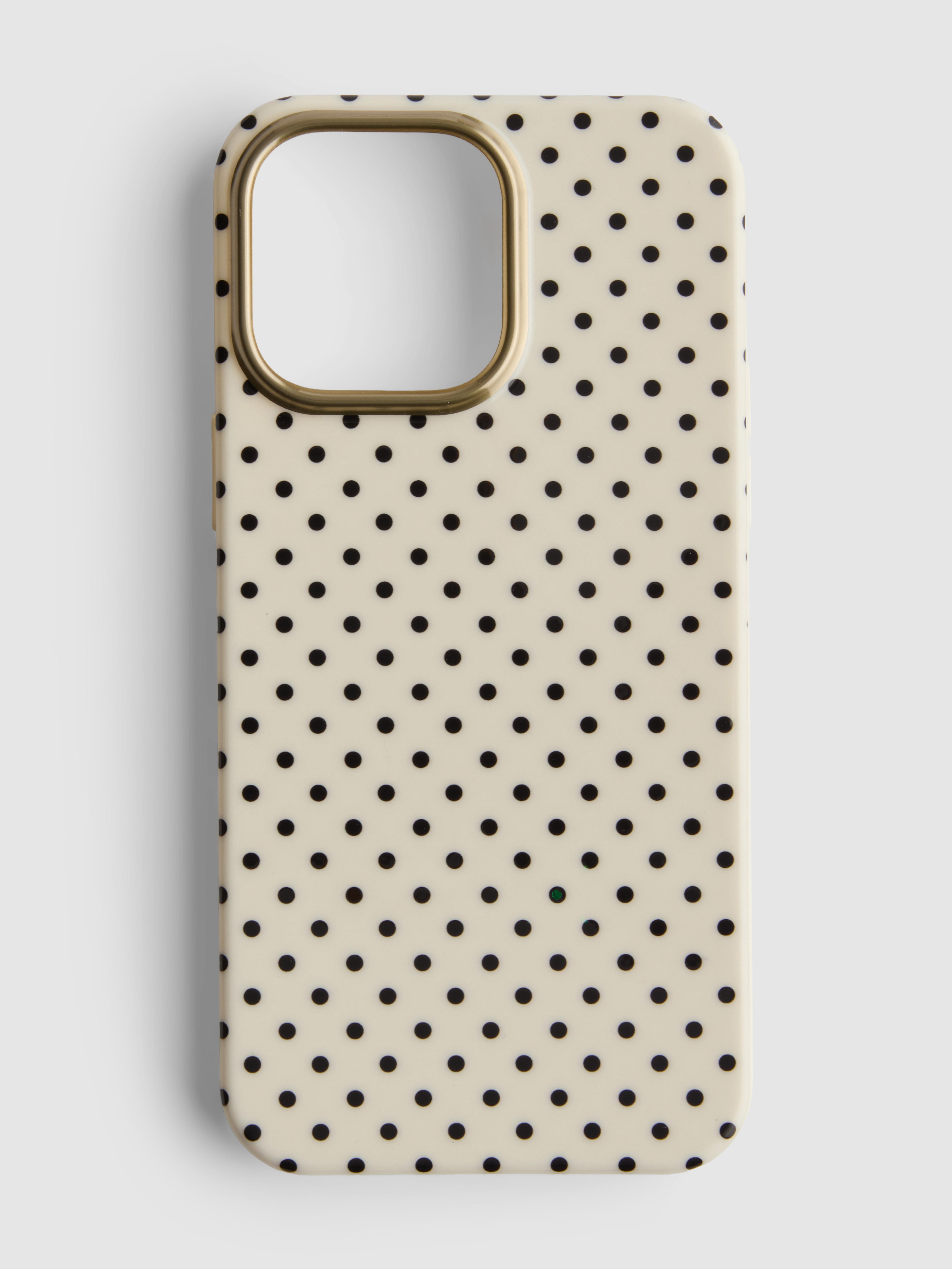 Etui na telefon ze wzorem w kropki