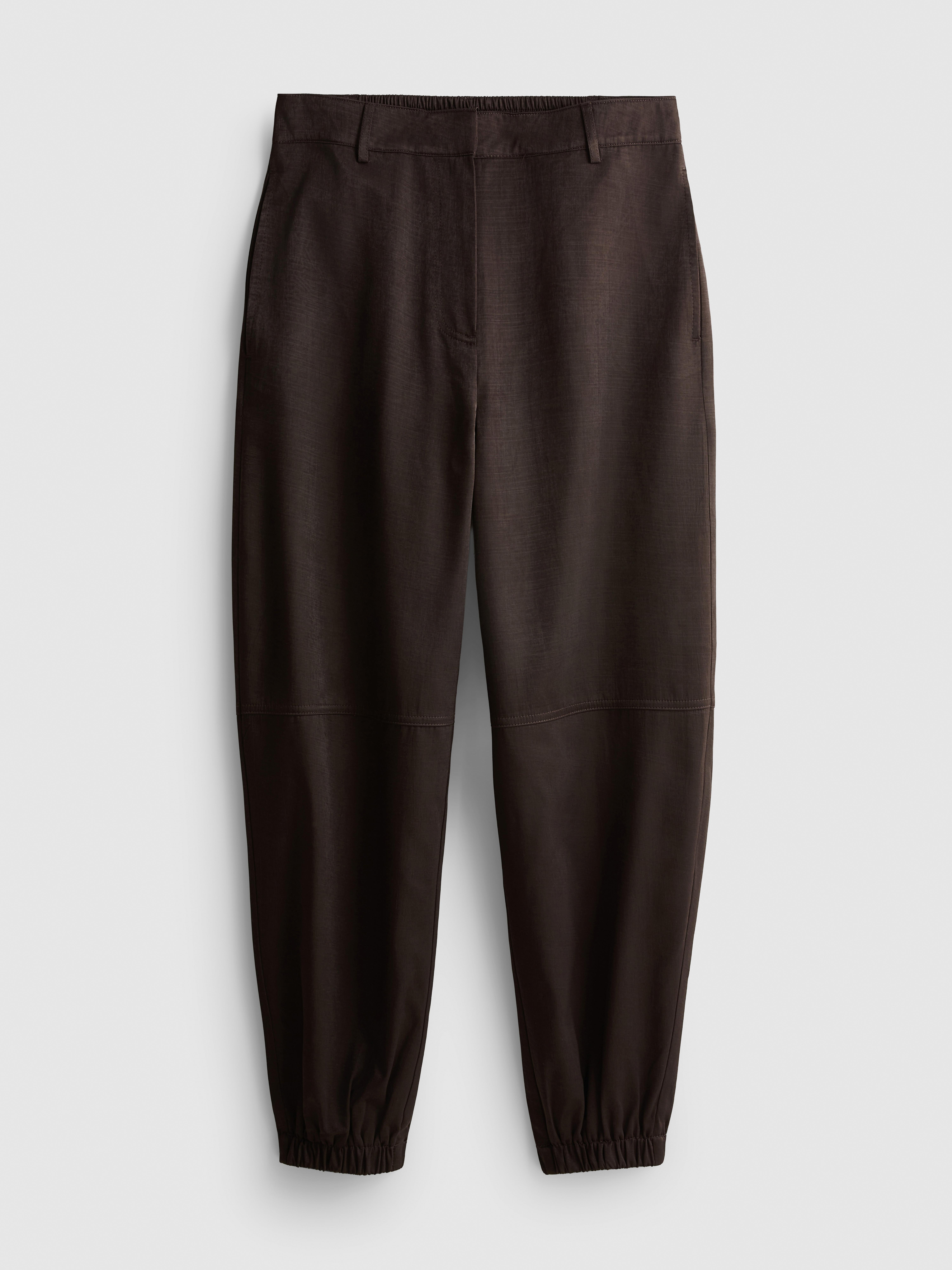 The Edit Satin Tapered Pants