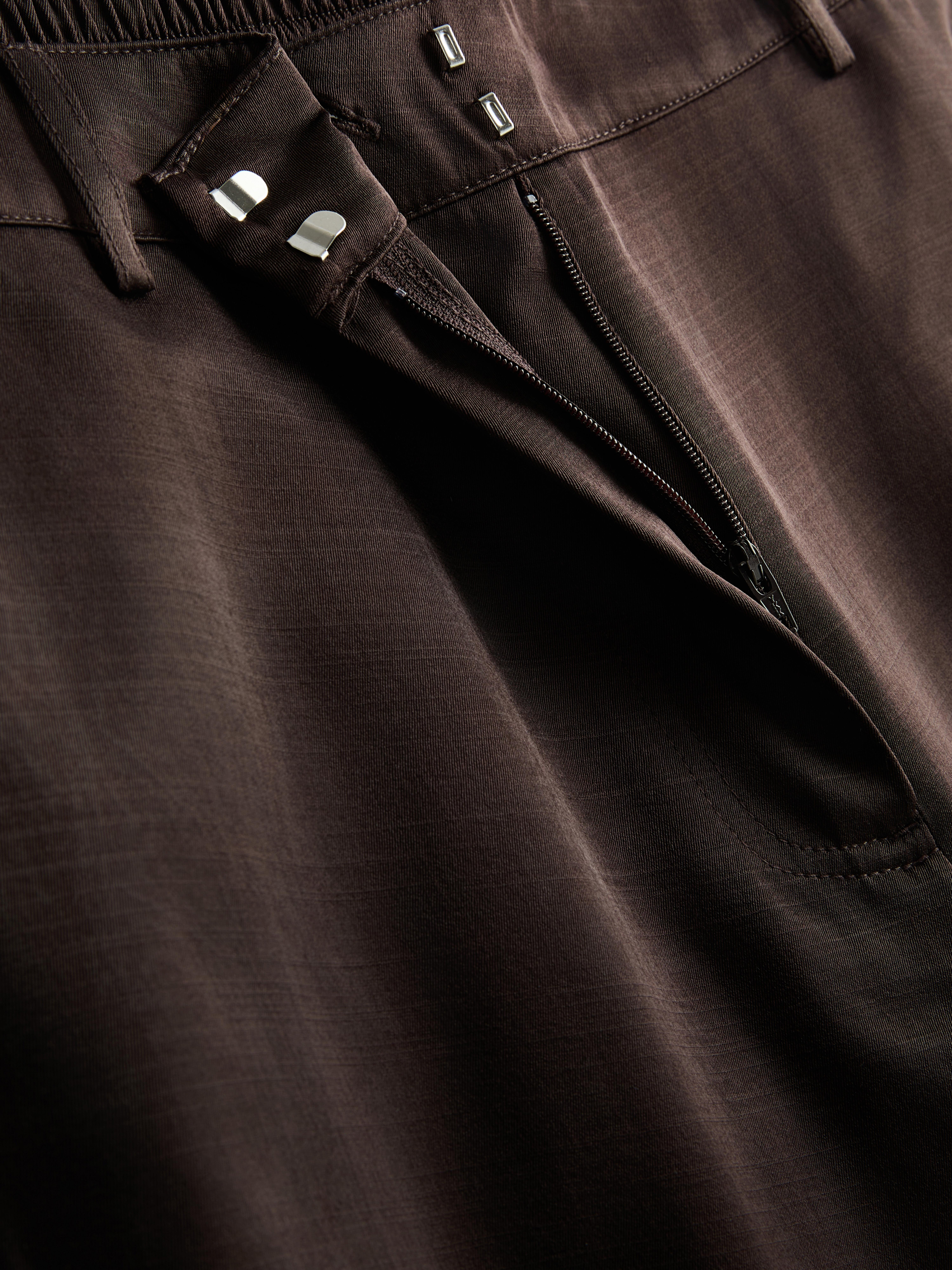 The Edit Satin Tapered Pants