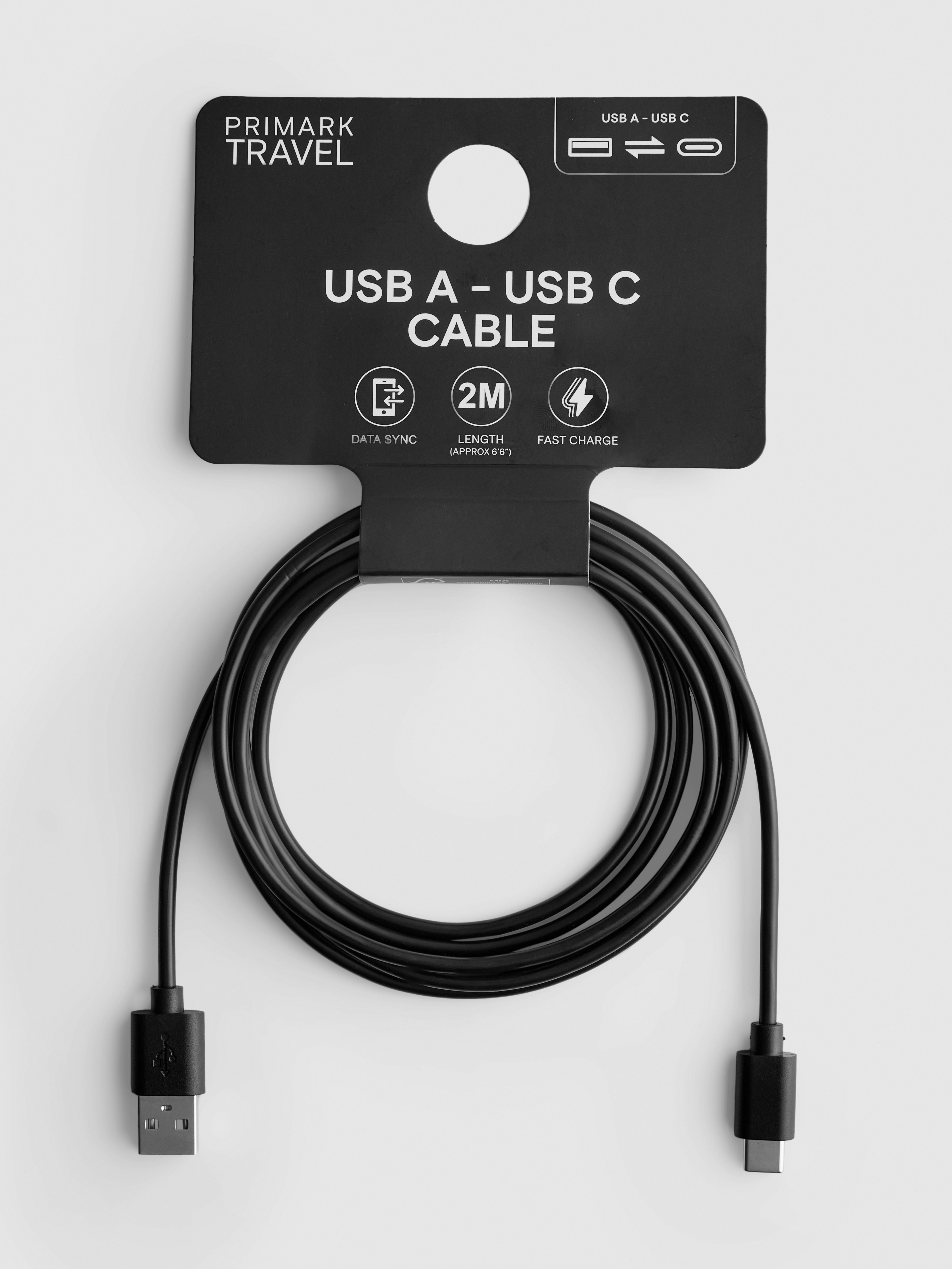 2m USB-A To USB-C Cable