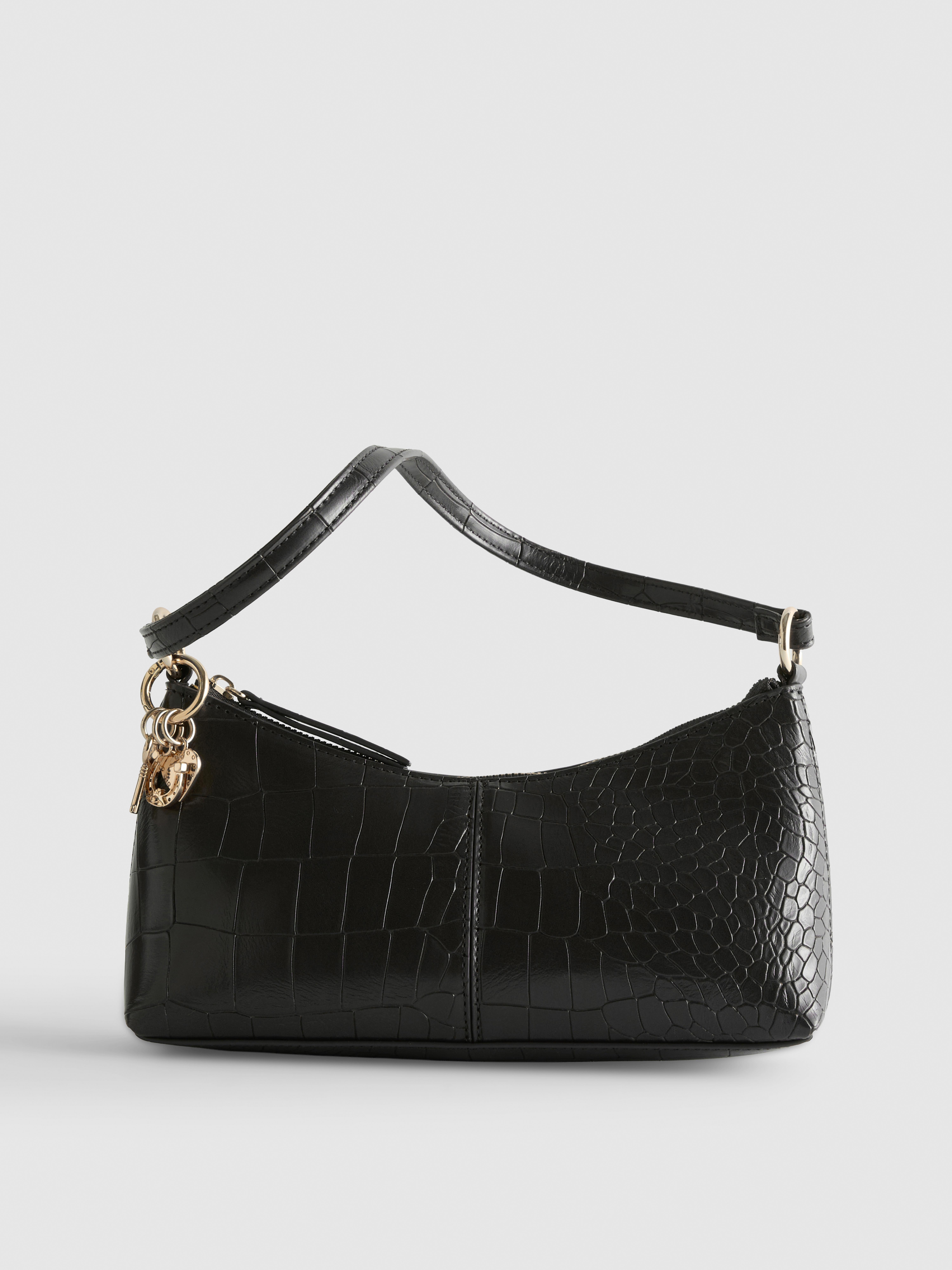 Bolso de hombro de piel sintética de cocodrilo