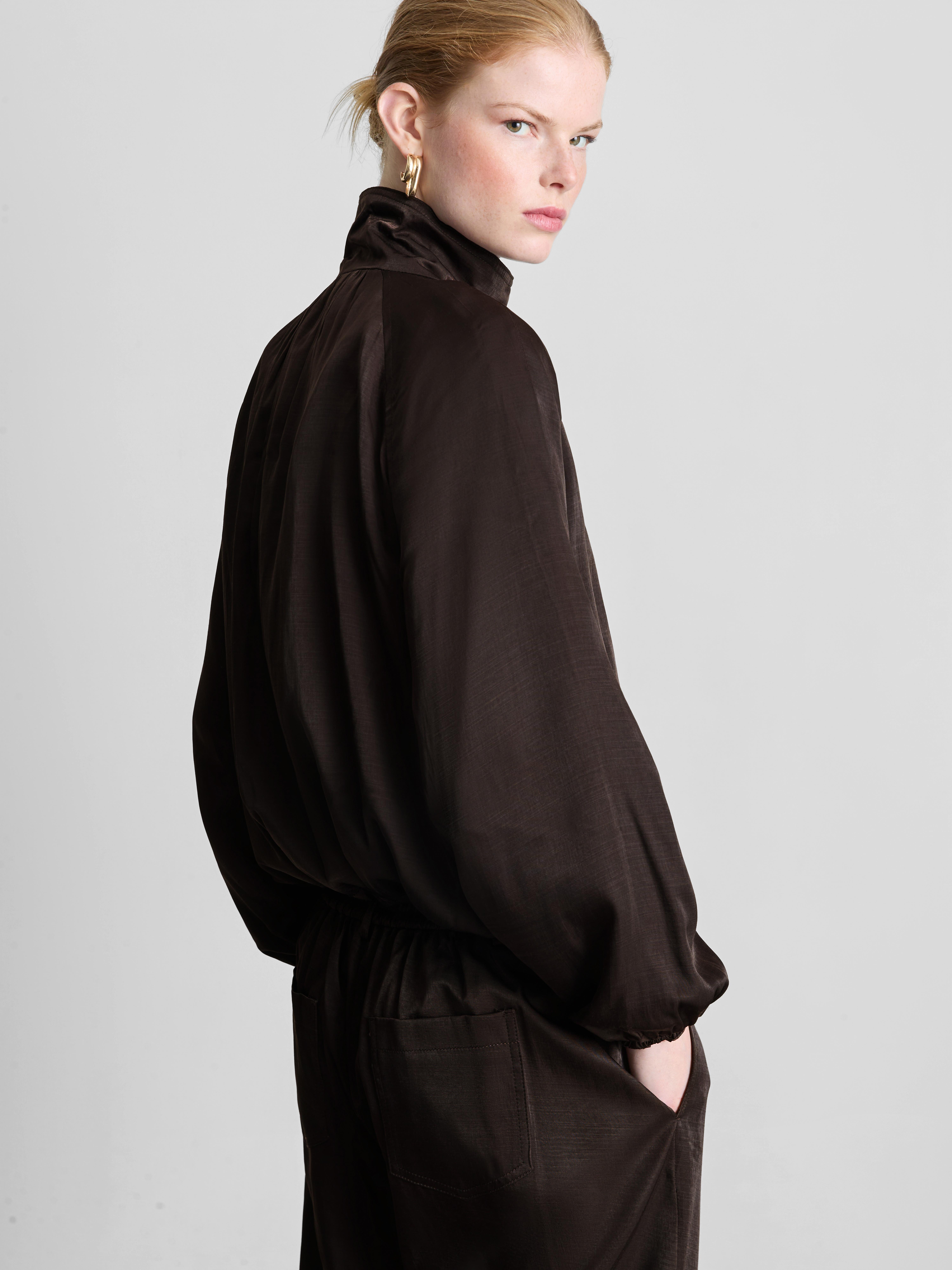 The Edit Satin Bomber Jacket