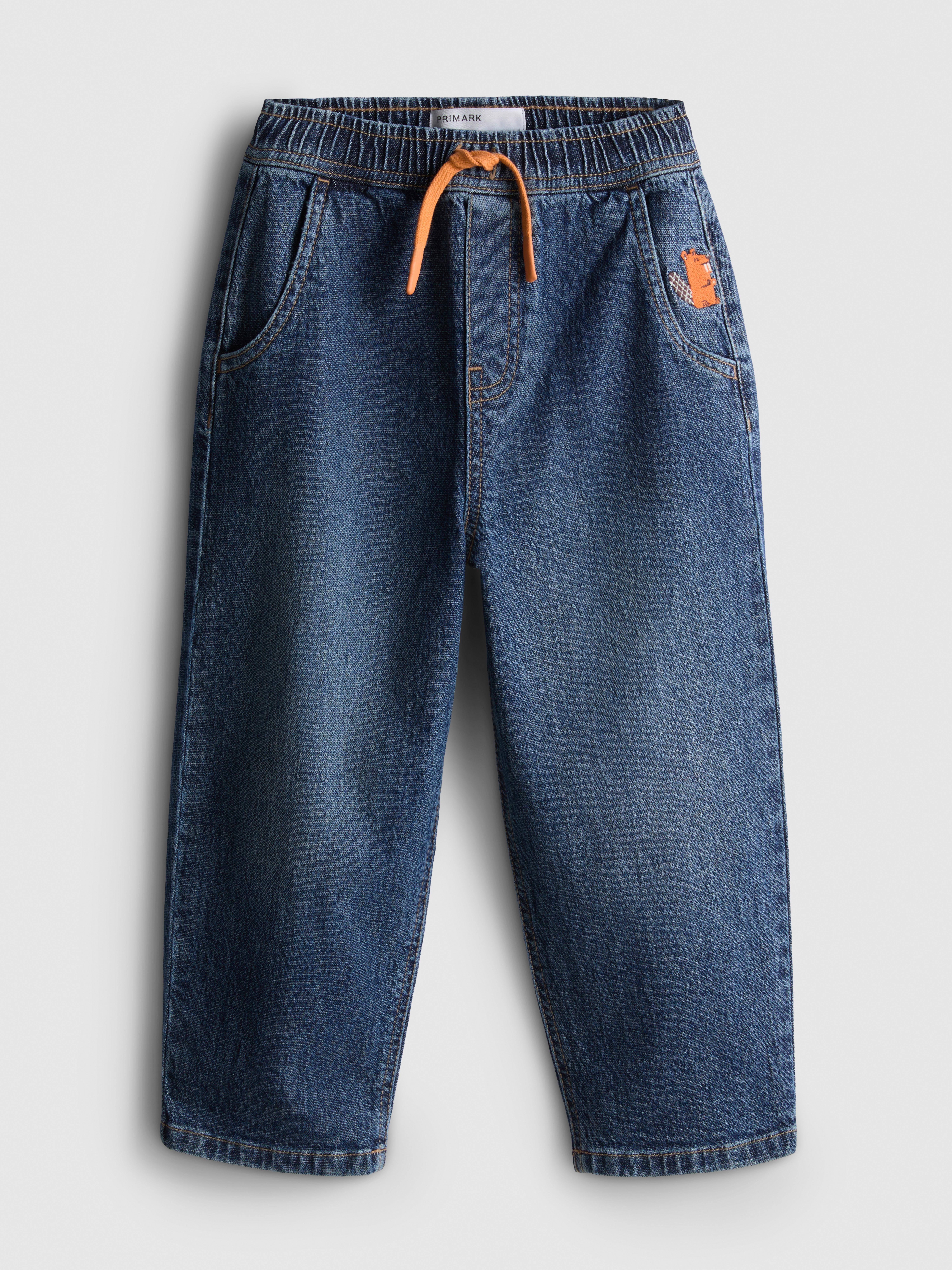 1-9yrs | Cotton Rich Embroidered Barrel Leg Jeans