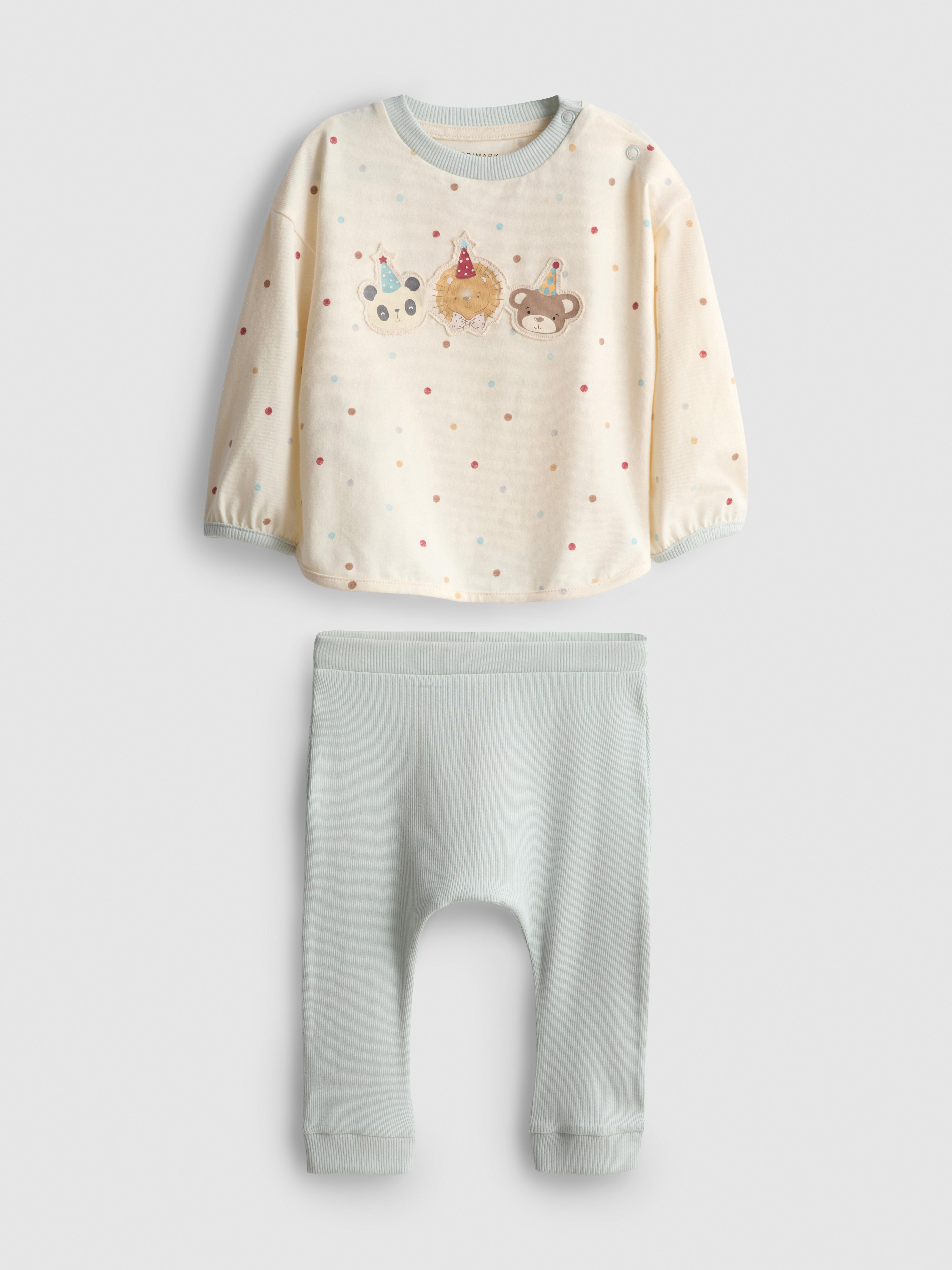 0-18mths | Cotton Rich T-Shirt and Leggings Set