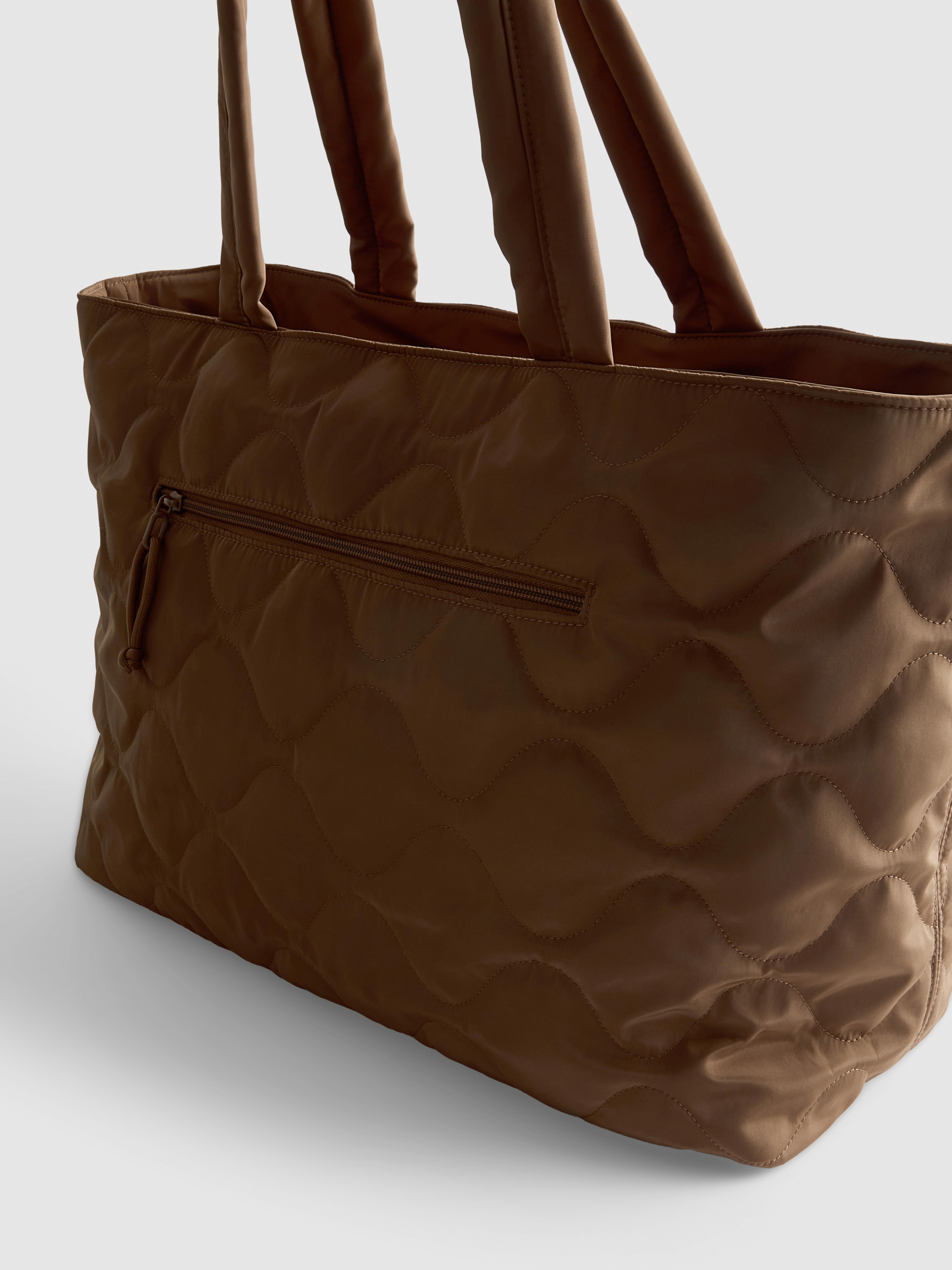 Quilted Zip Shopper Bag
