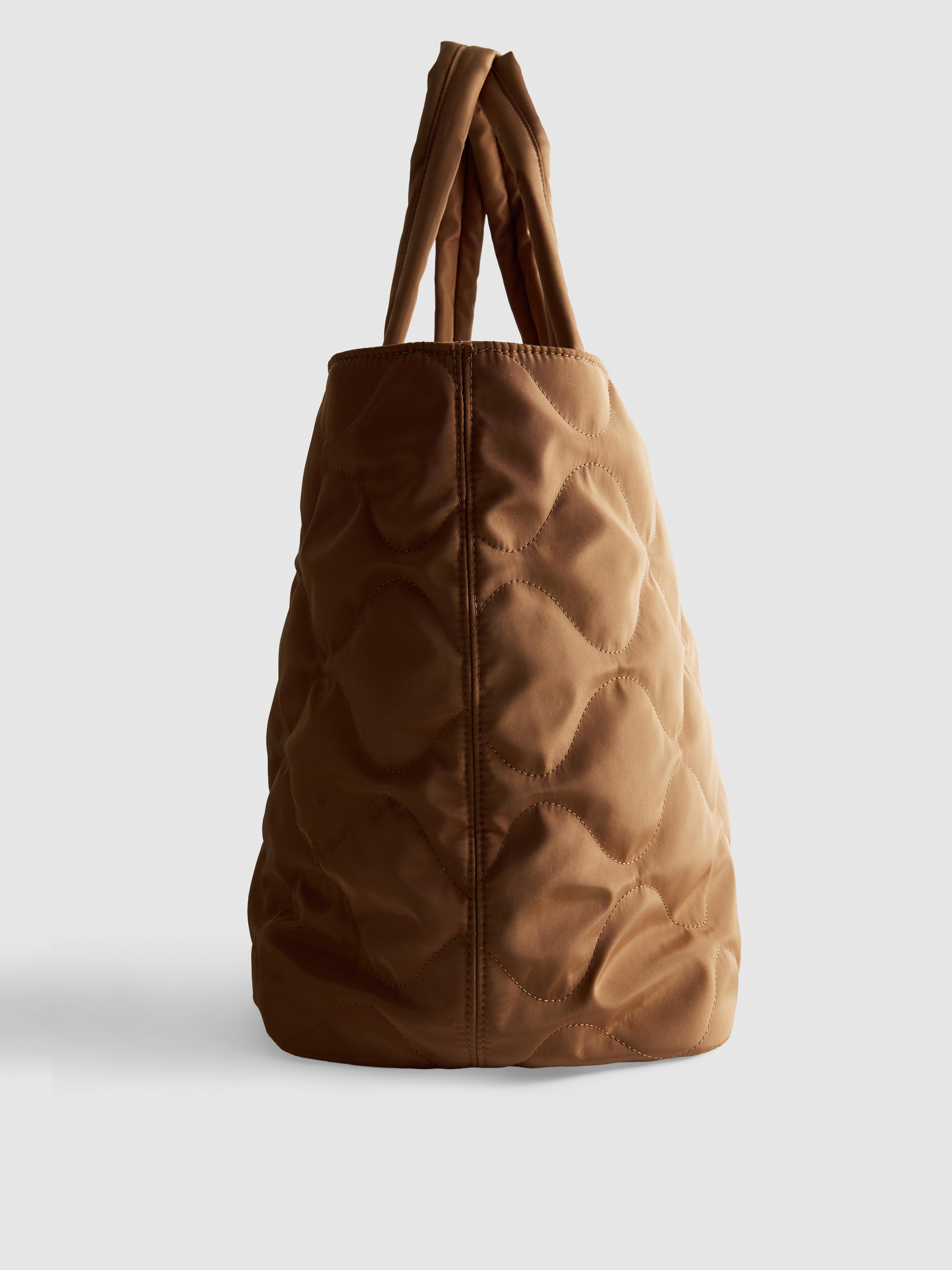 Quilted Zip Shopper Bag