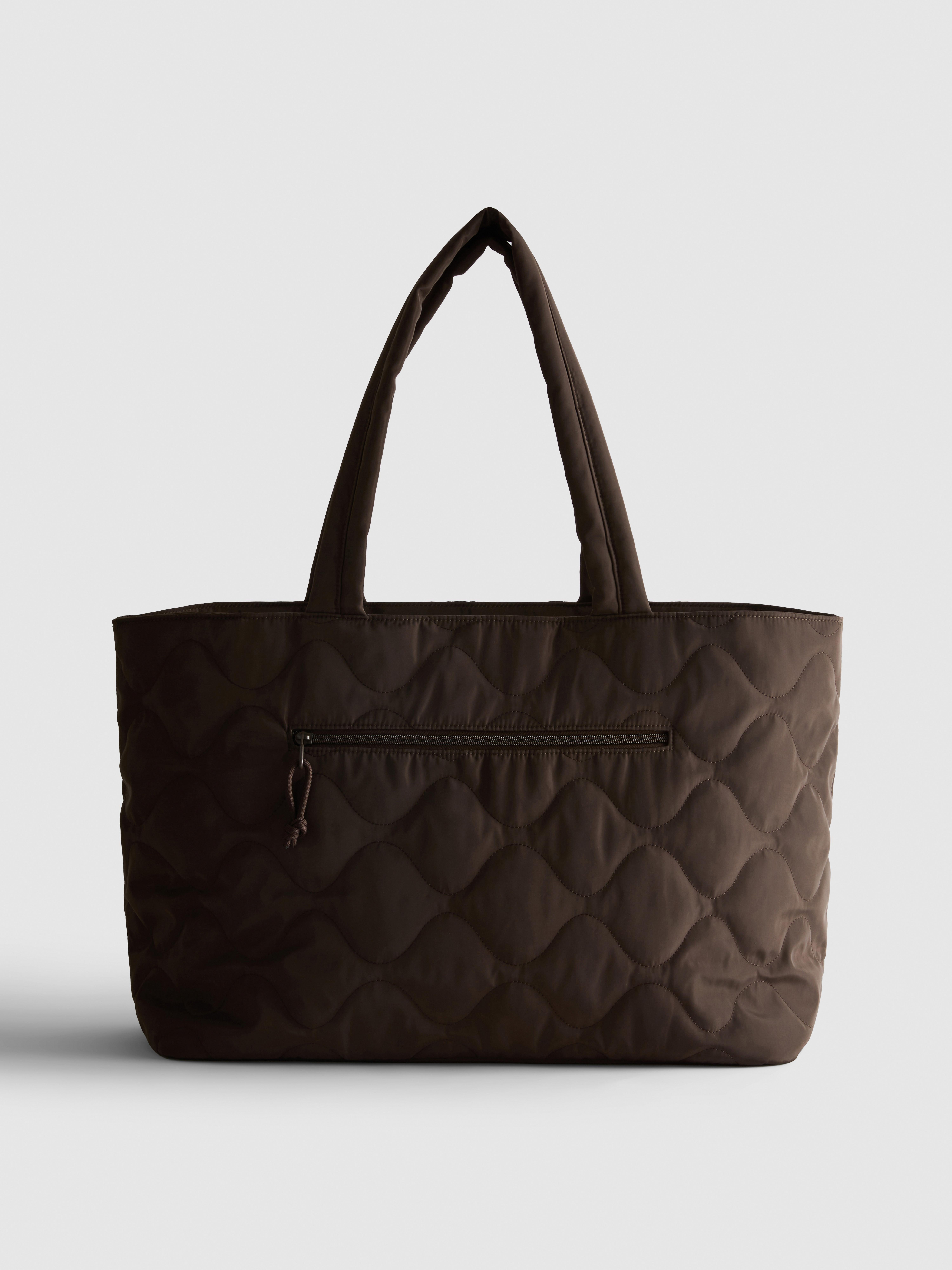 Quilted Zip Shopper Bag