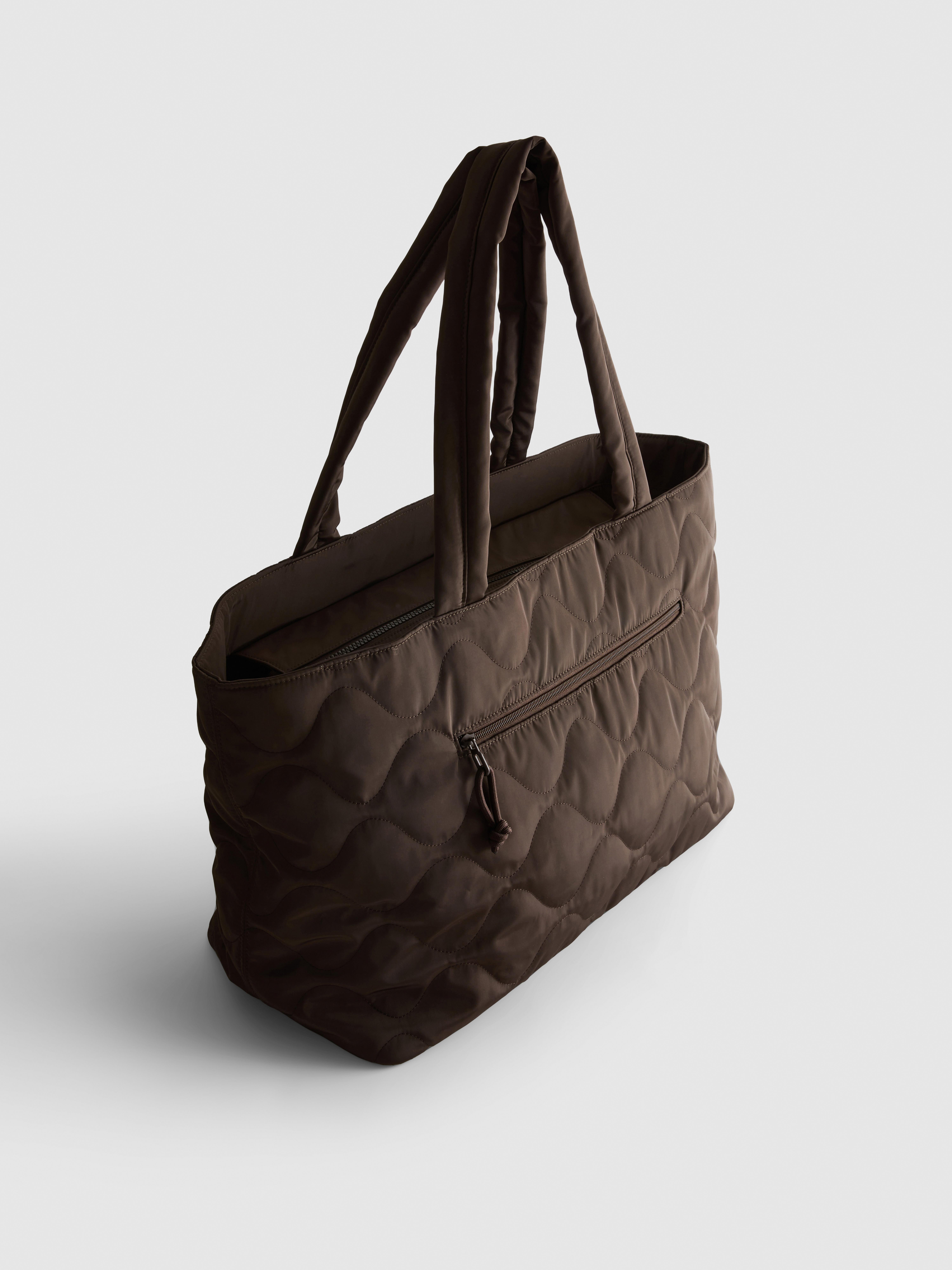 Quilted Zip Shopper Bag