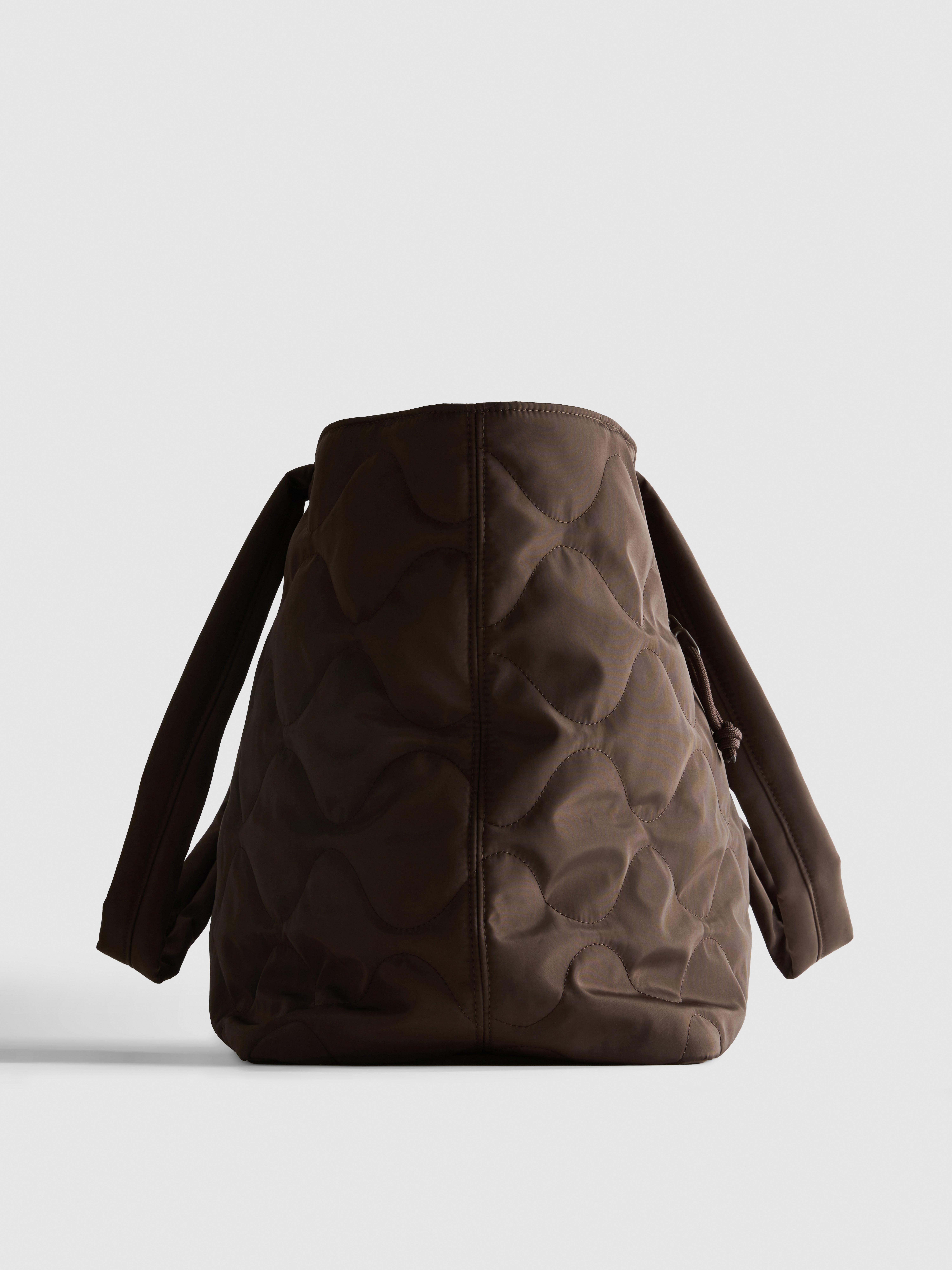 Quilted Zip Shopper Bag