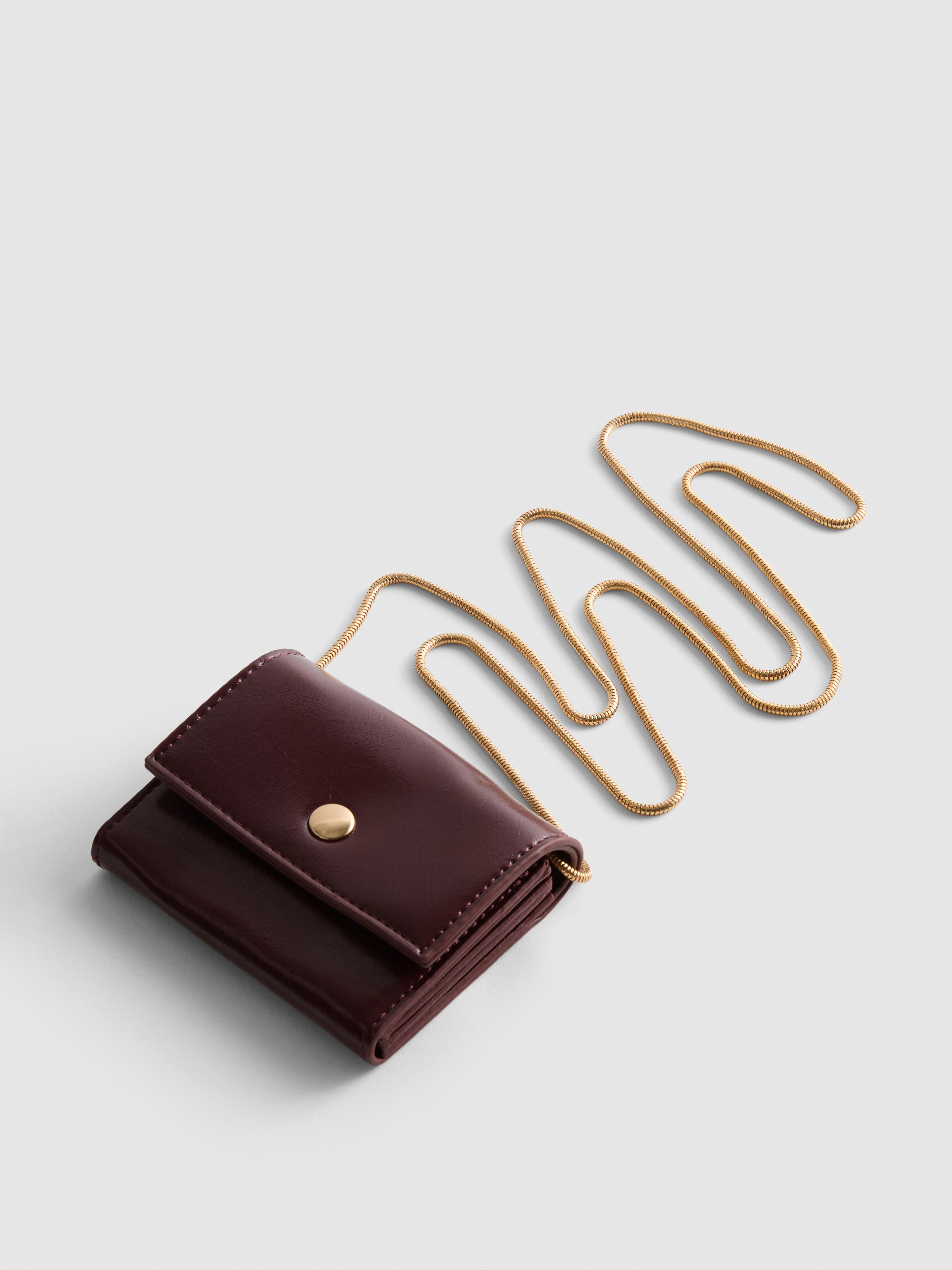 Paula Echevarría Faux Leather Snake Chain Crossbody Purse