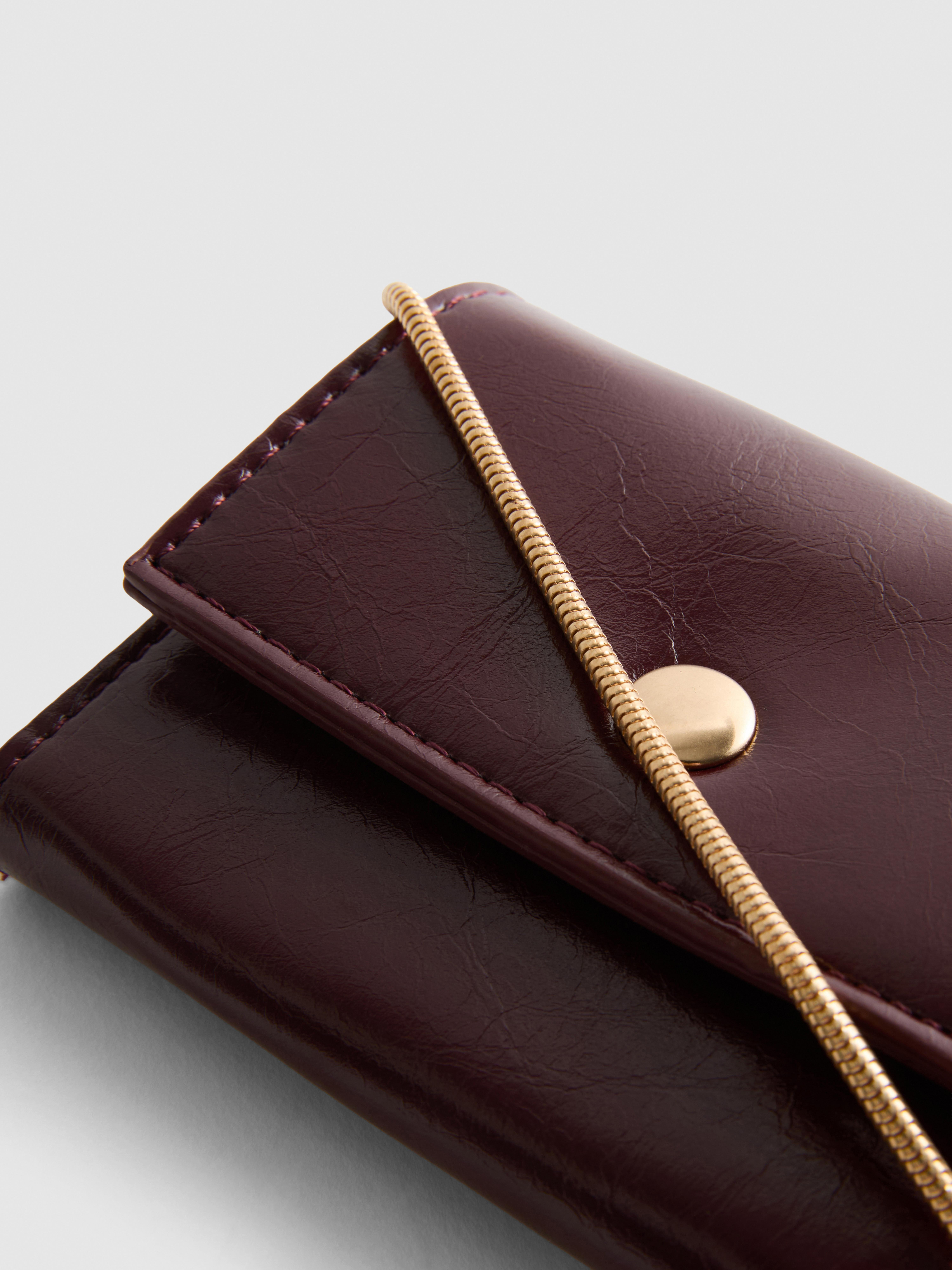 Paula Echevarría Faux Leather Snake Chain Crossbody Purse