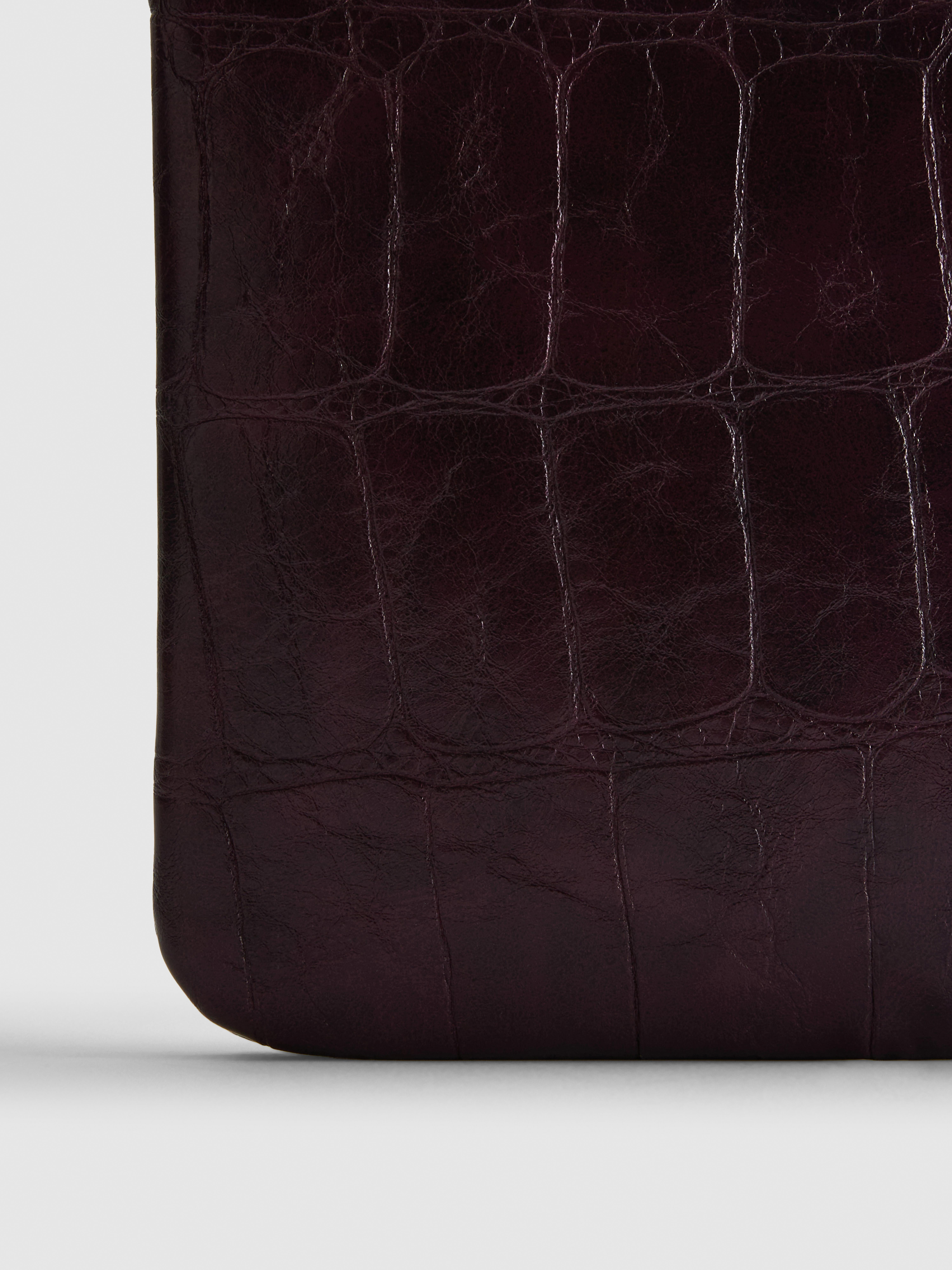 Croc-Effect Wristlet Purse