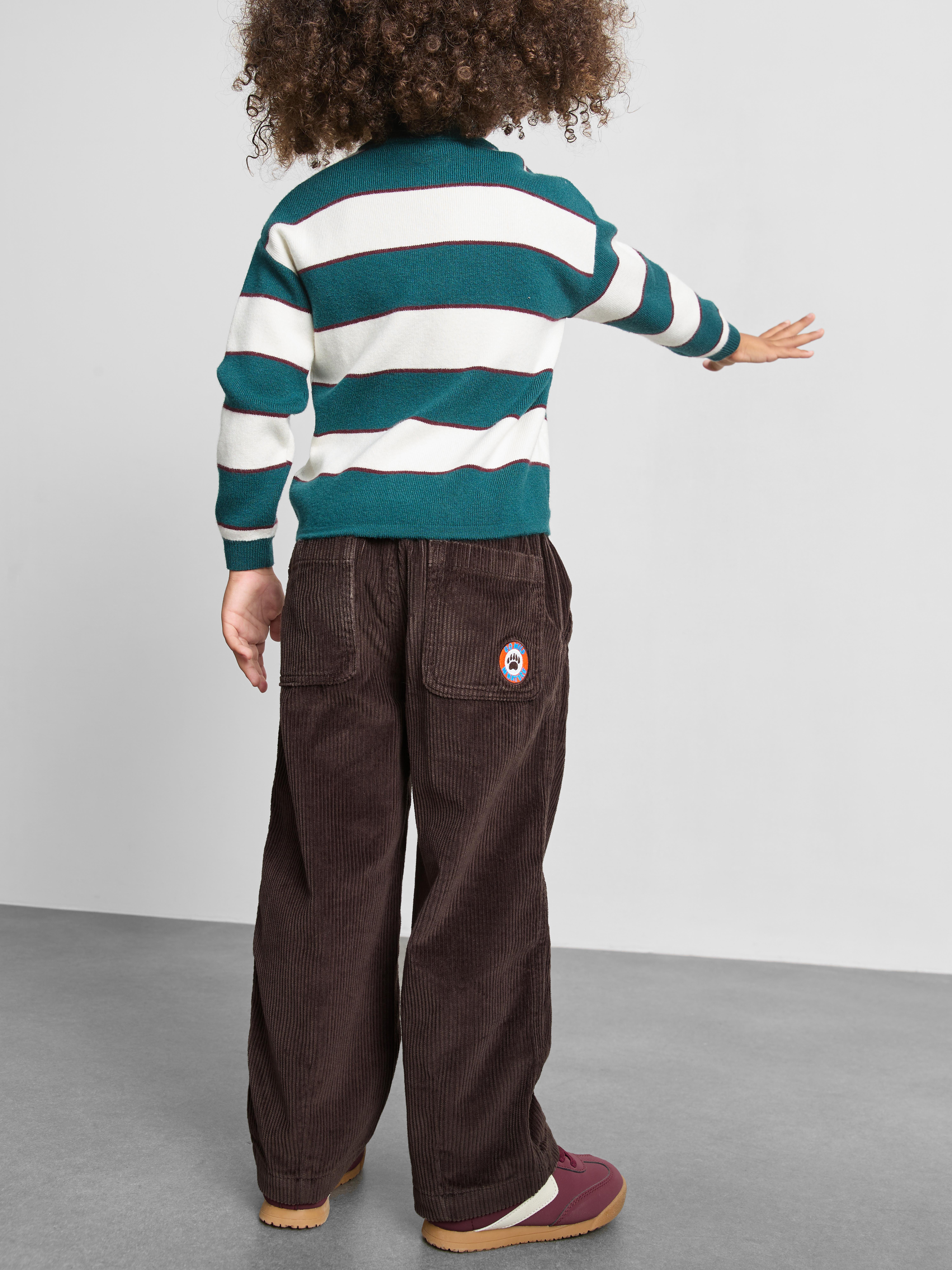 1-9yrs | Pure Cotton Corduroy Embroidered Pants