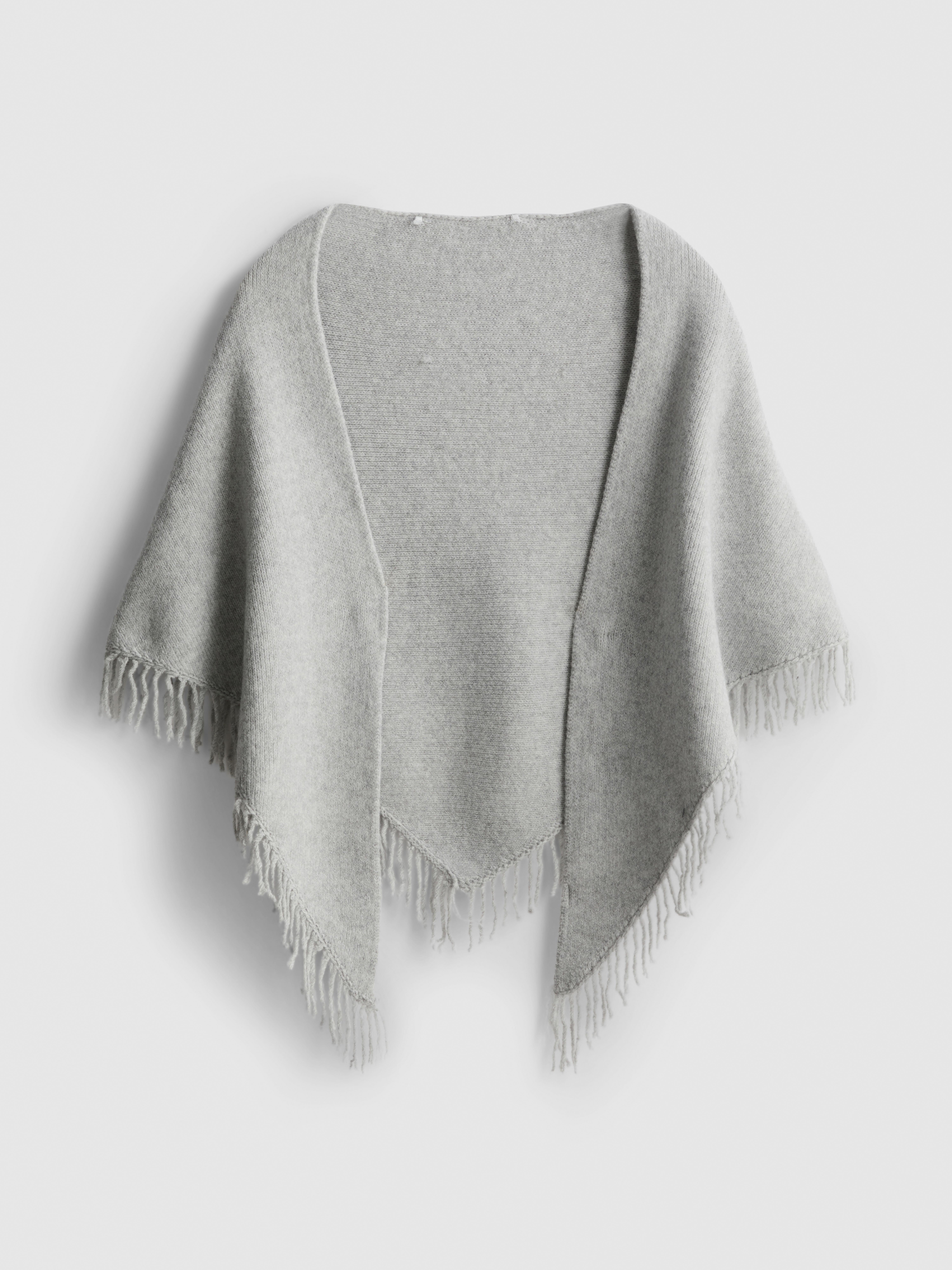 Paula Echevarría Fringed Ruana Scarf