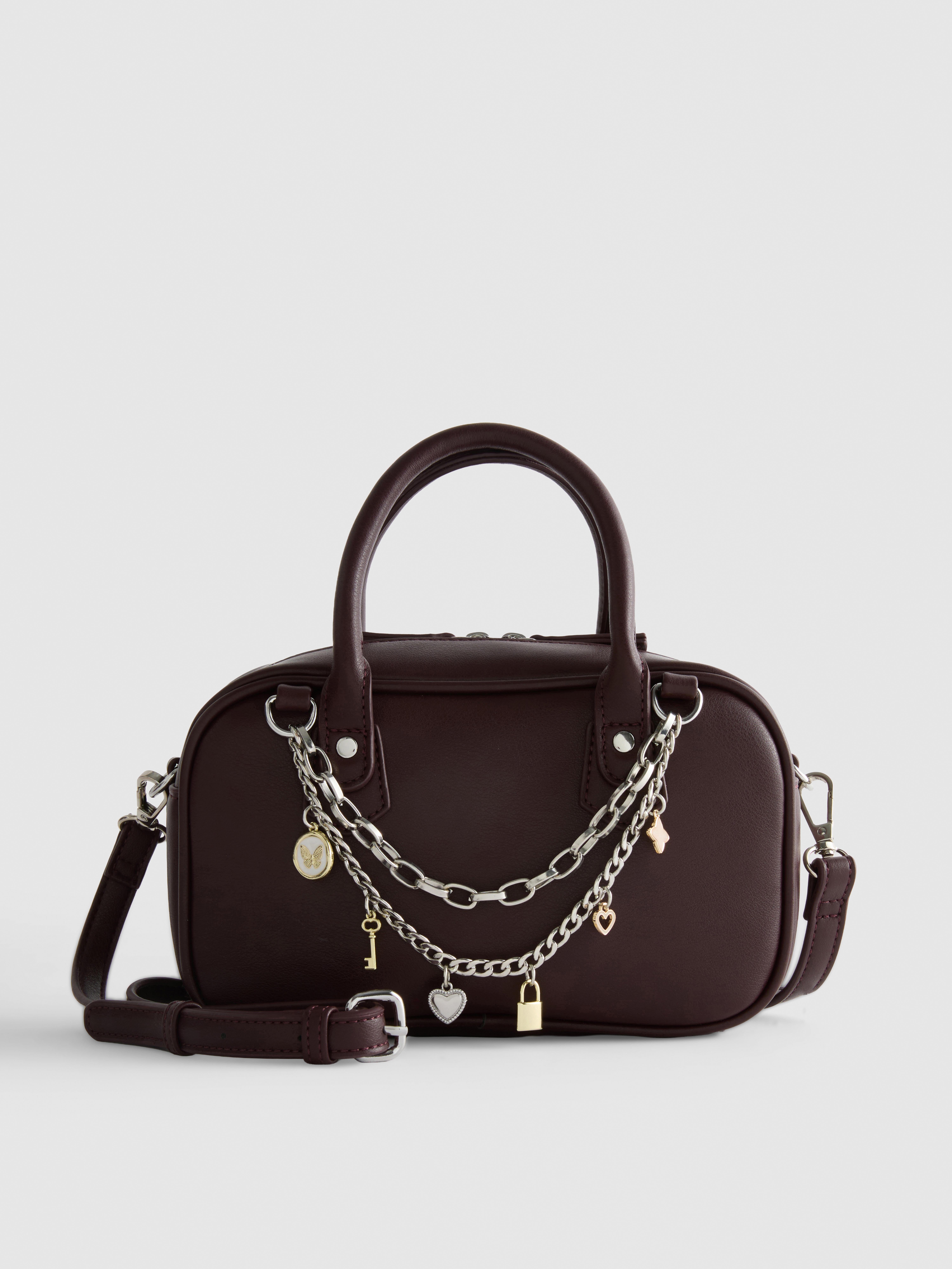 Charm Detail Bowler Bag