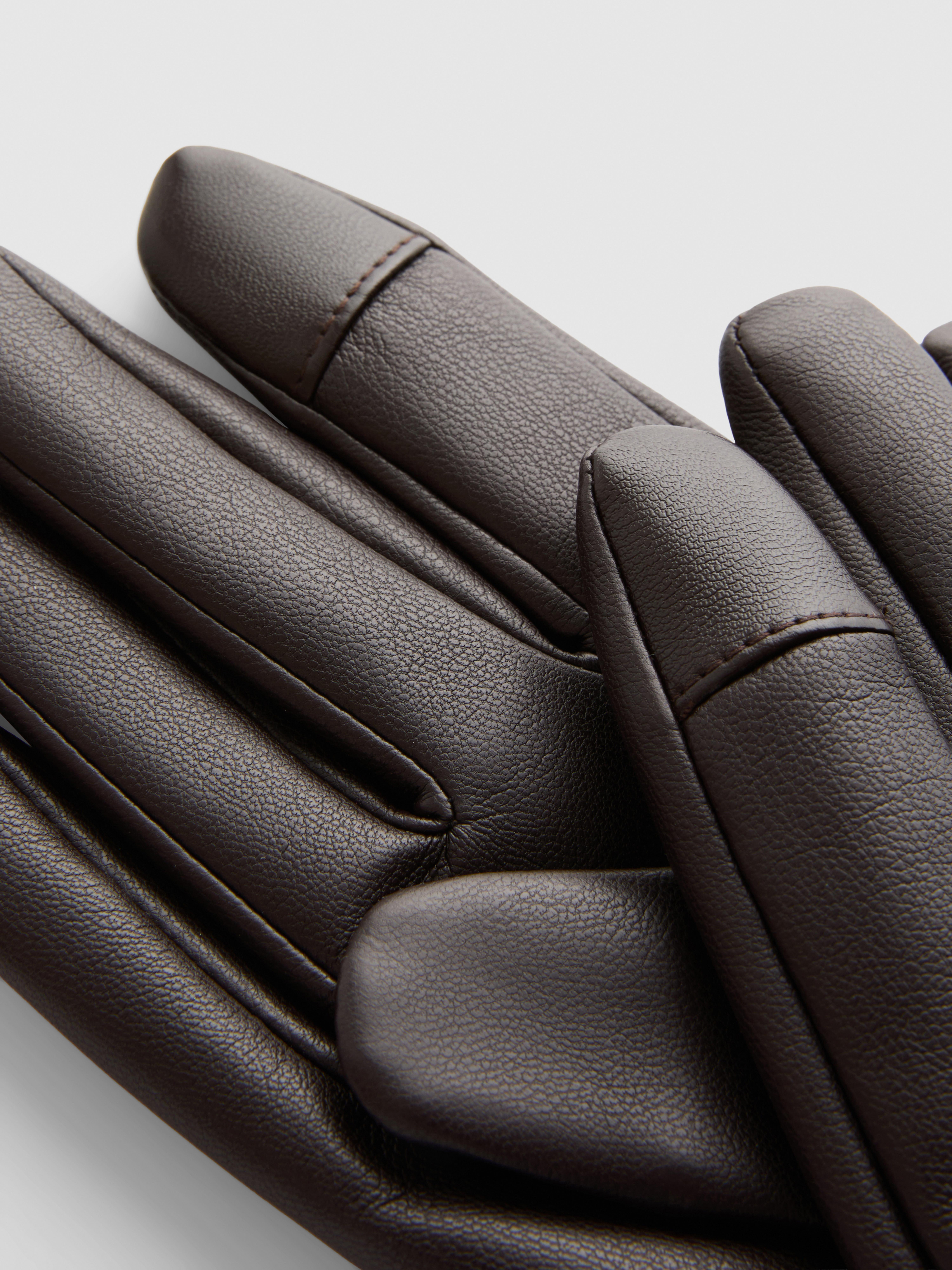 Faux Leather Gloves