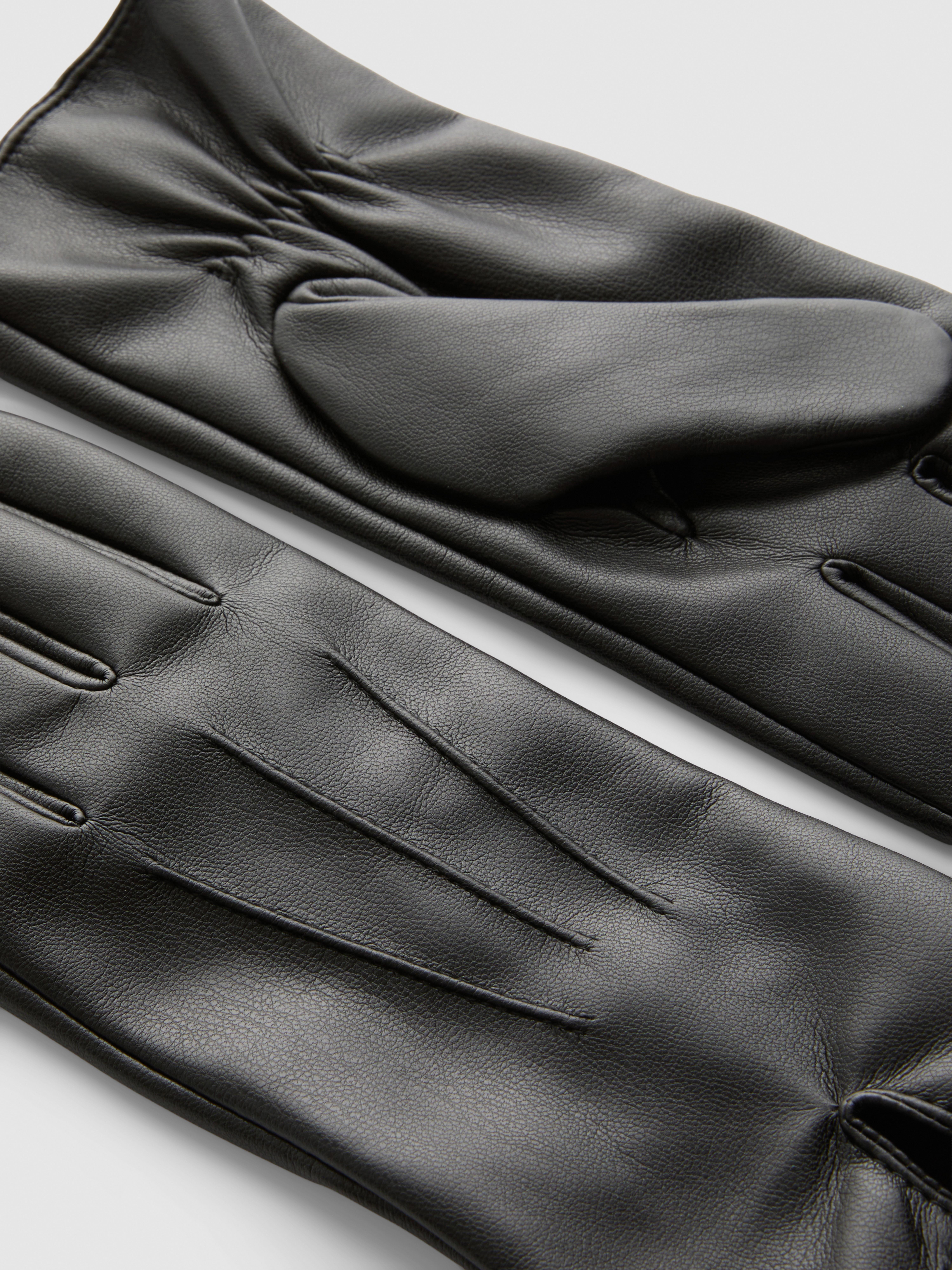 Faux Leather Gloves